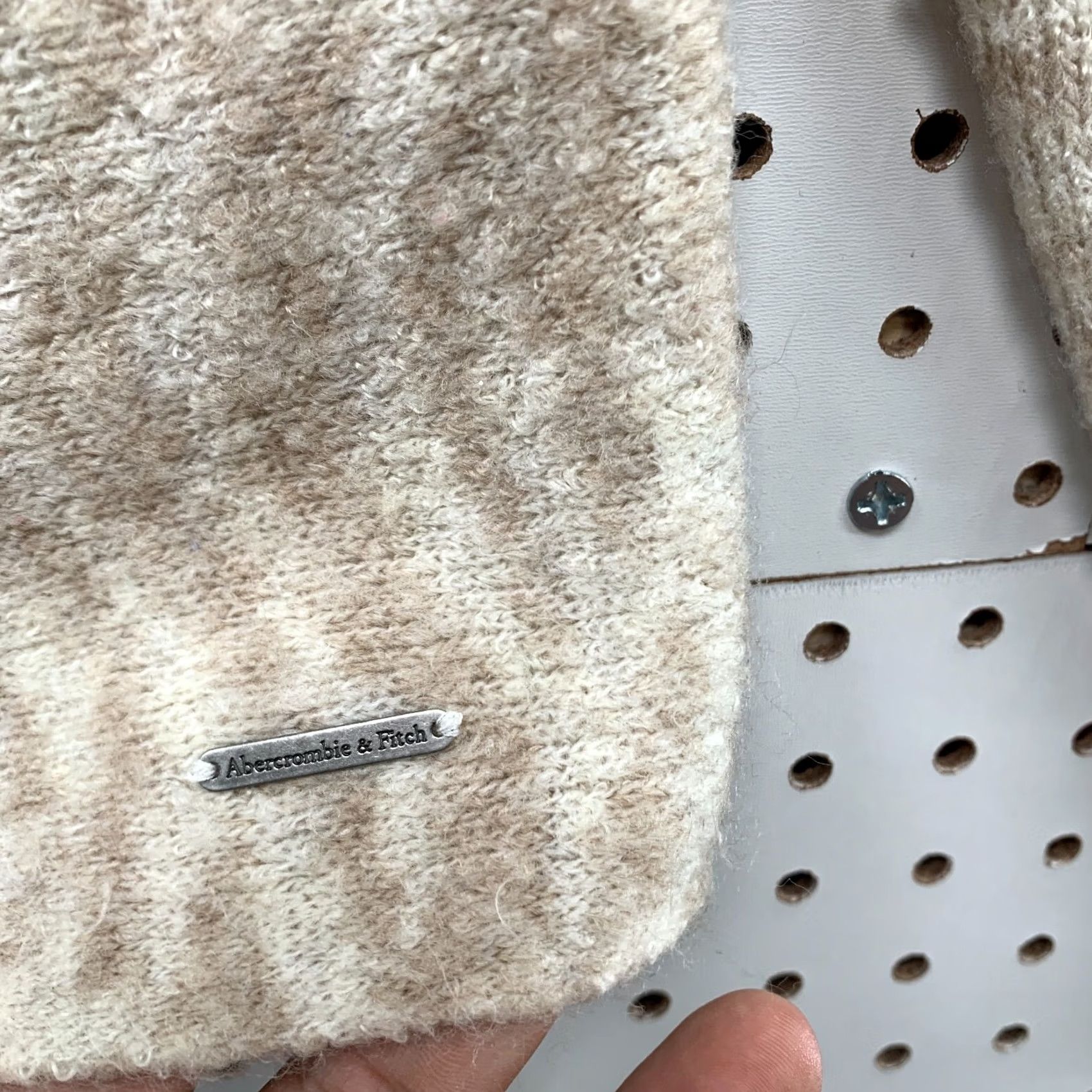 Abercrombie & Fitch Abercrombie & Fitch Sweater Womens Medium Beige Animal Striped Pullover 21X24 Size M / US 6-8 / IT 42-44 - 7 Thumbnail