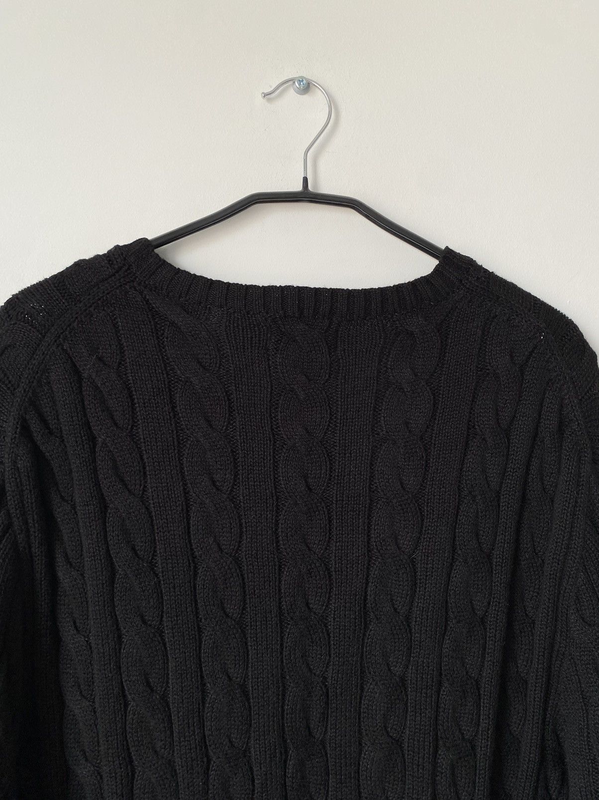 Polo Ralph Lauren Polo Ralph Lauren Cotton Black Cable-Knit Jumper Size: XXL Size US XXL / EU 58 / 5 - 8 Thumbnail