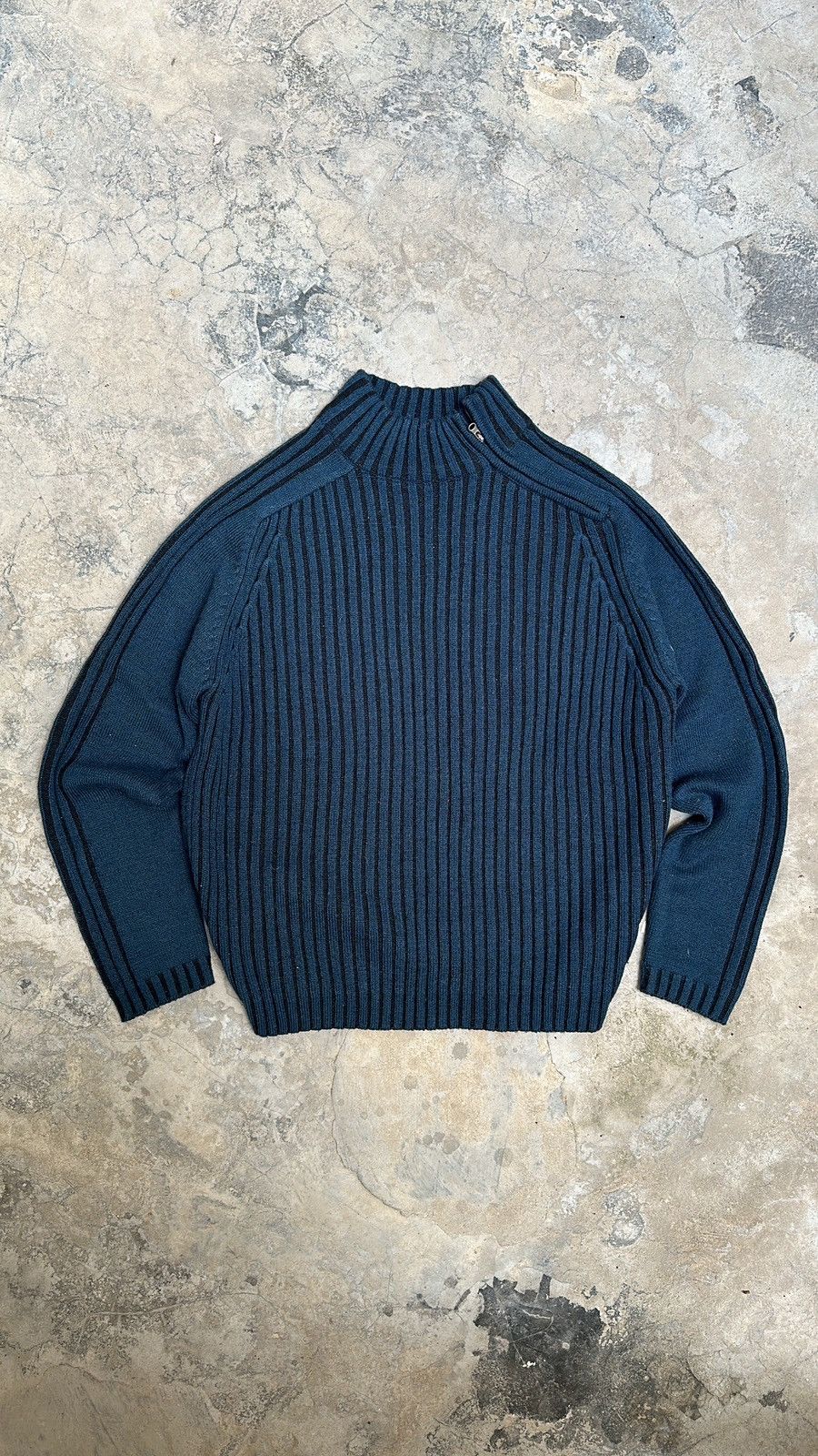 Vintage Turtle Neck Ribbed Sweater Avant Garde Diesel Style