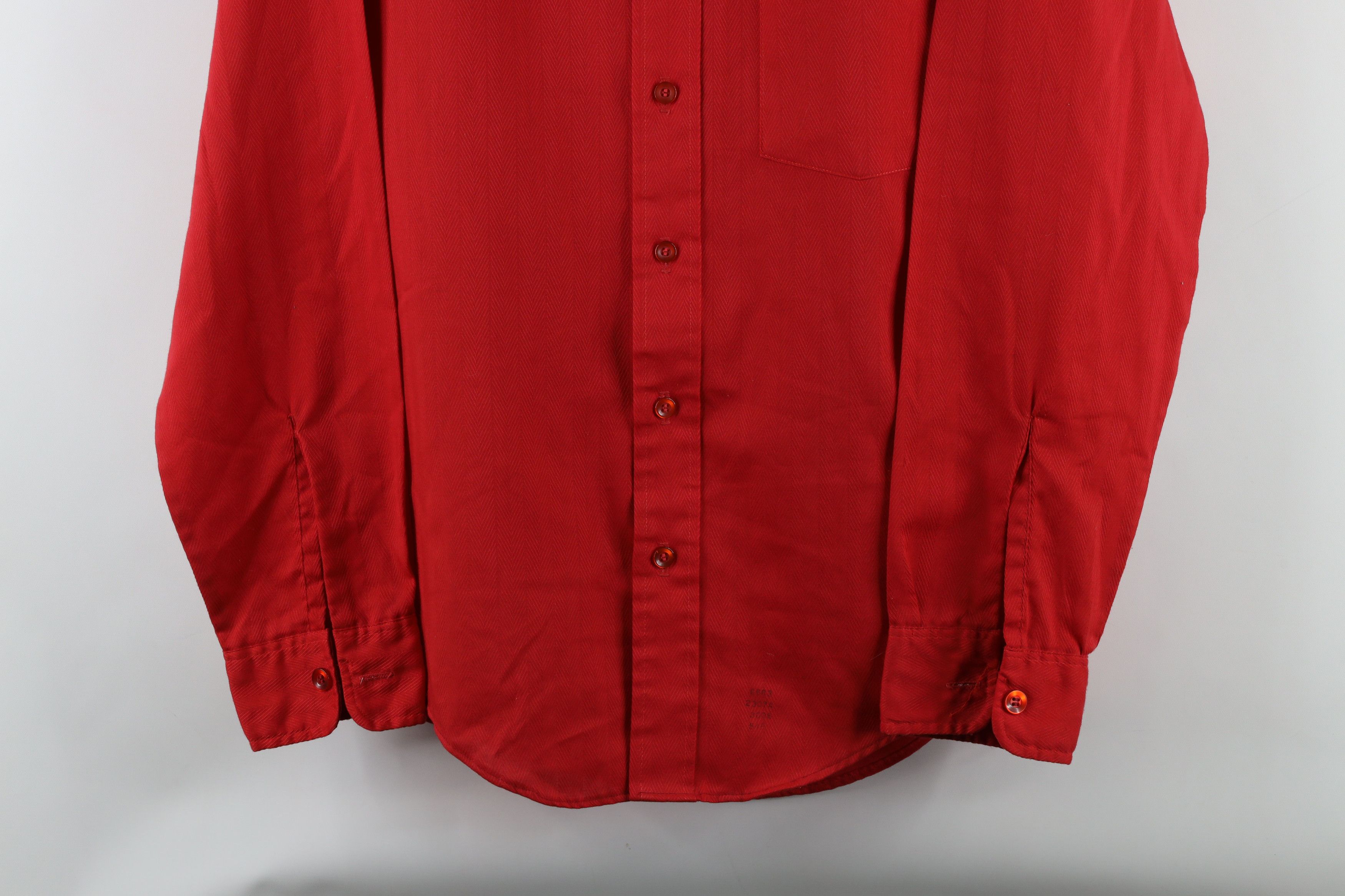 Vintage Vintage 70s Streetwear Collared Button Shirt Red USA Size US M / EU 48-50 / 2 - 3 Thumbnail