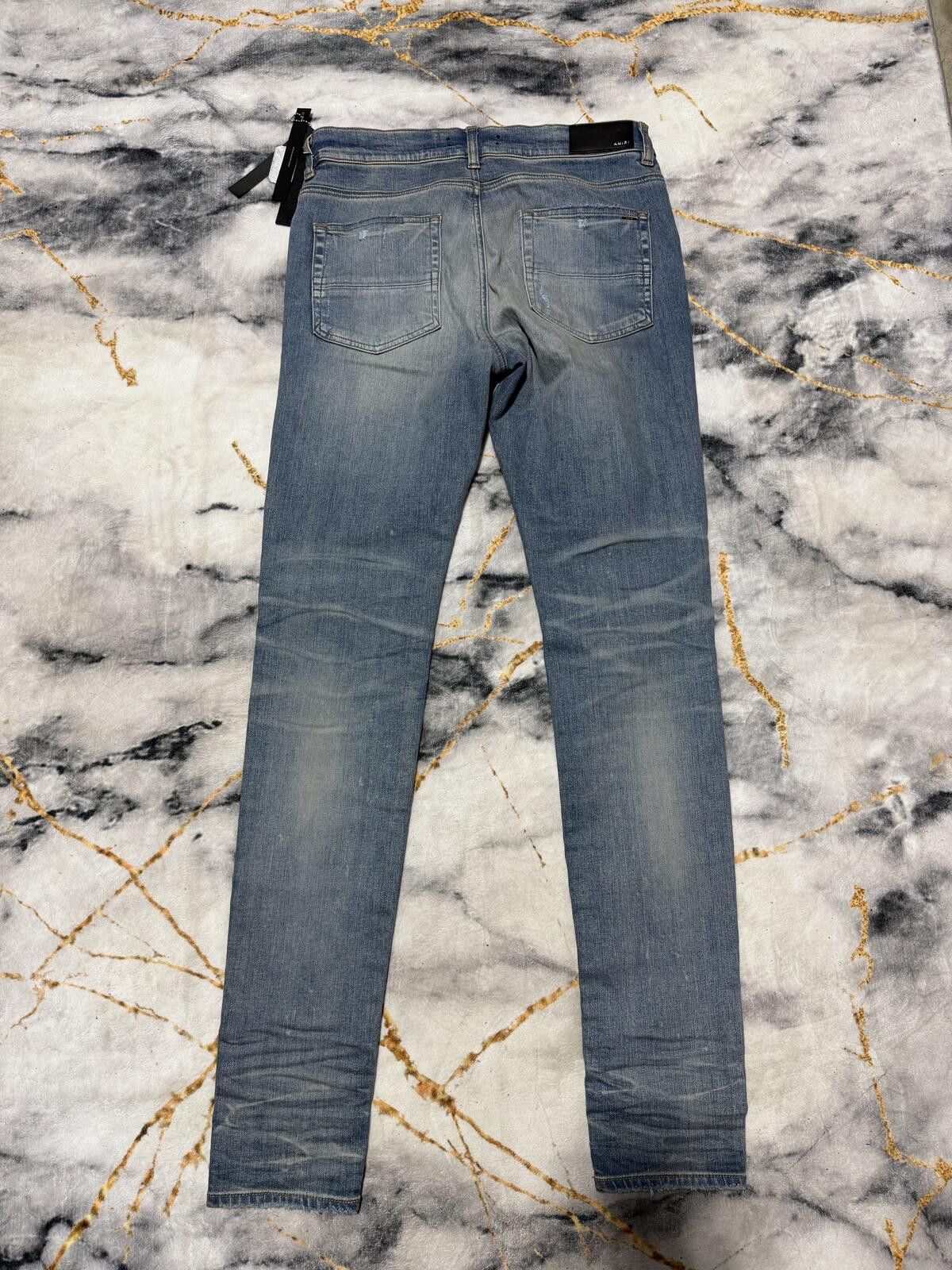Amiri Amiri Thrasher Pink Bandanna Indigo Denim NEW - Sz33 Size US 33 - 3 Thumbnail