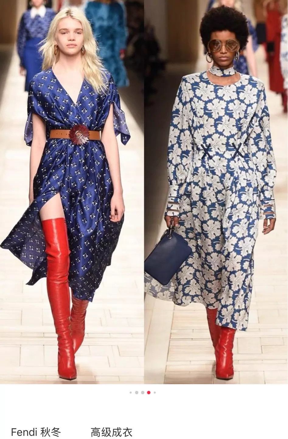 Fendi Fendi SS24 Blue White Floral Silk-Lace Ruffled Waist 42 Size M / US 6-8 / IT 42-44 - 7 Thumbnail