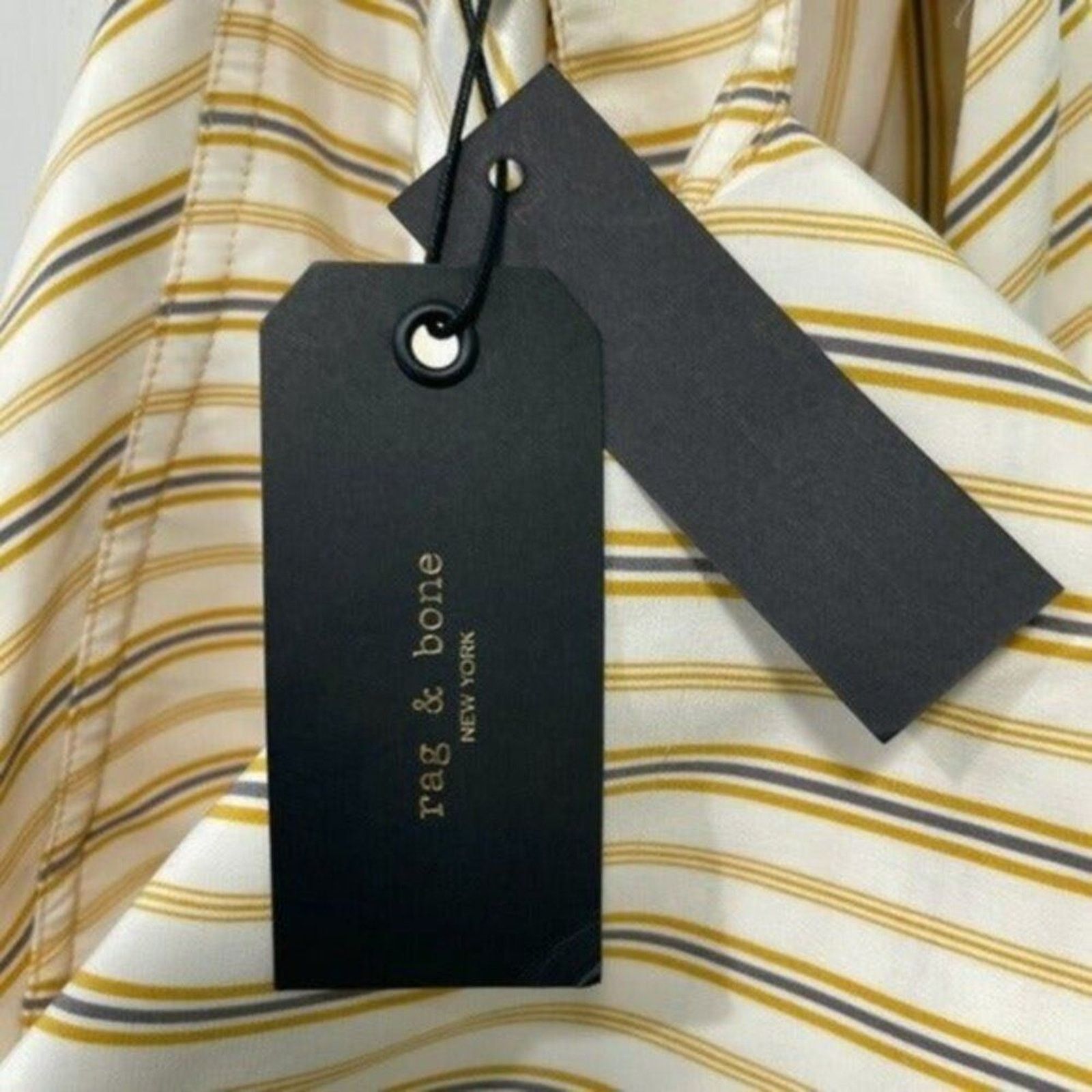 Rag & Bone Rag & Bone Felix Stripe Silk Skirt Yellow size 12 Size 34" / US 12 / IT 48 - 6 Thumbnail