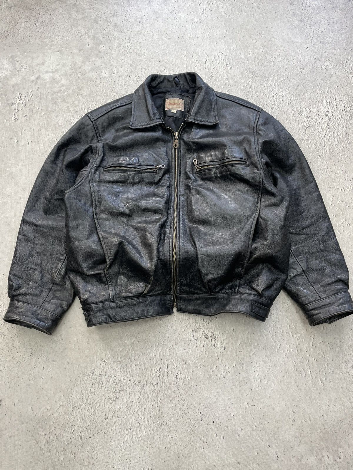 Japanese Brand Leather jacket punk cropped bomber schott style 90s y2k Size US L / EU 52-54 / 3 - 2 Thumbnail