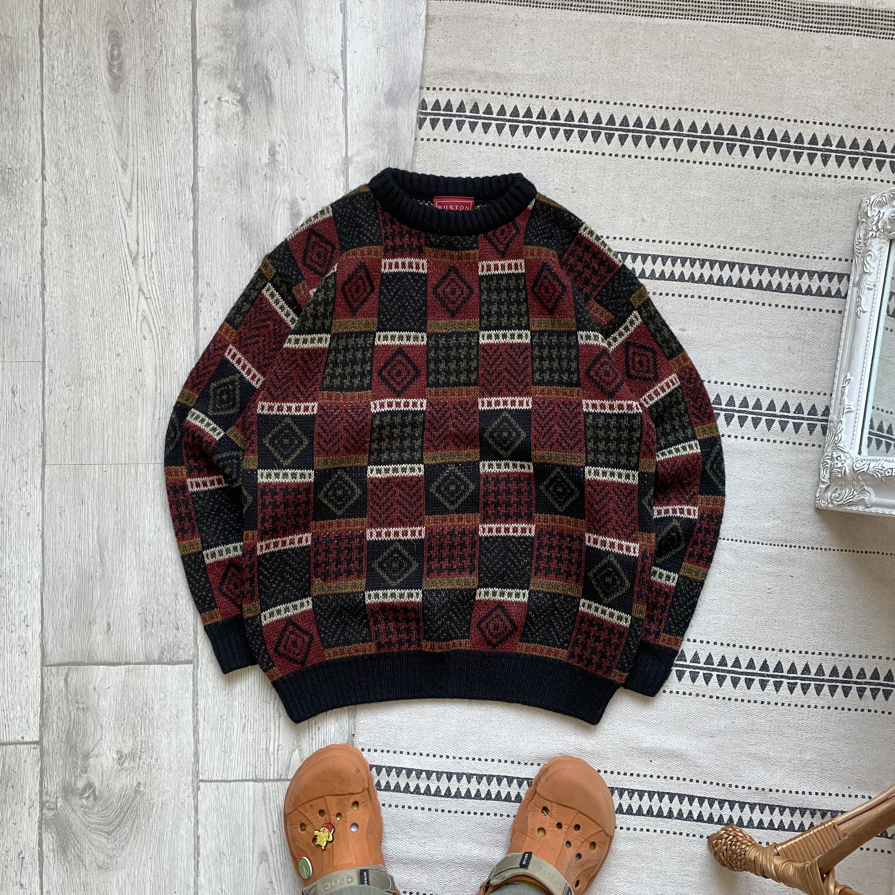 Vintage 🐑 Vintage 90s Alpaca Wool Multi knit sweater coggi vibe Size US S / EU 44-46 / 1 - 1 Thumbnail