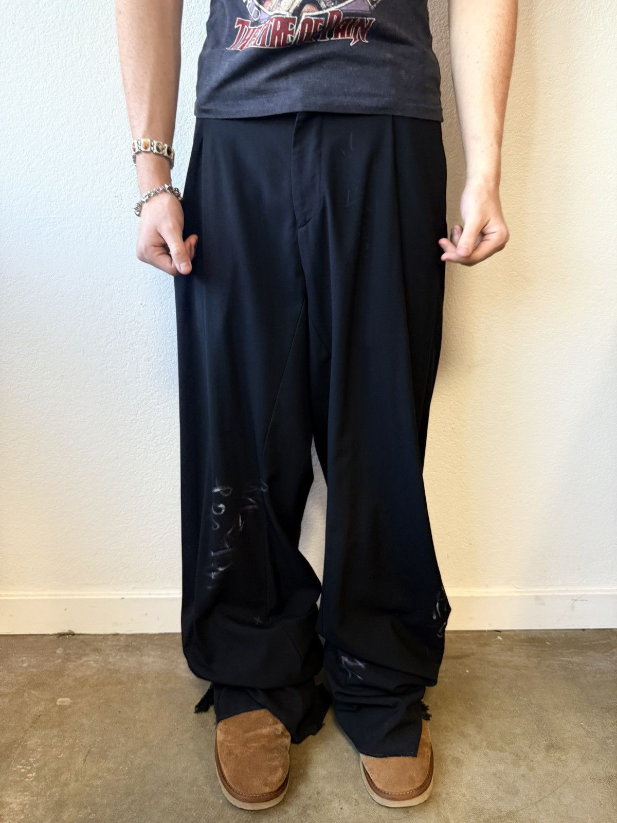 Balenciaga Runway Drawn On Dress Pants