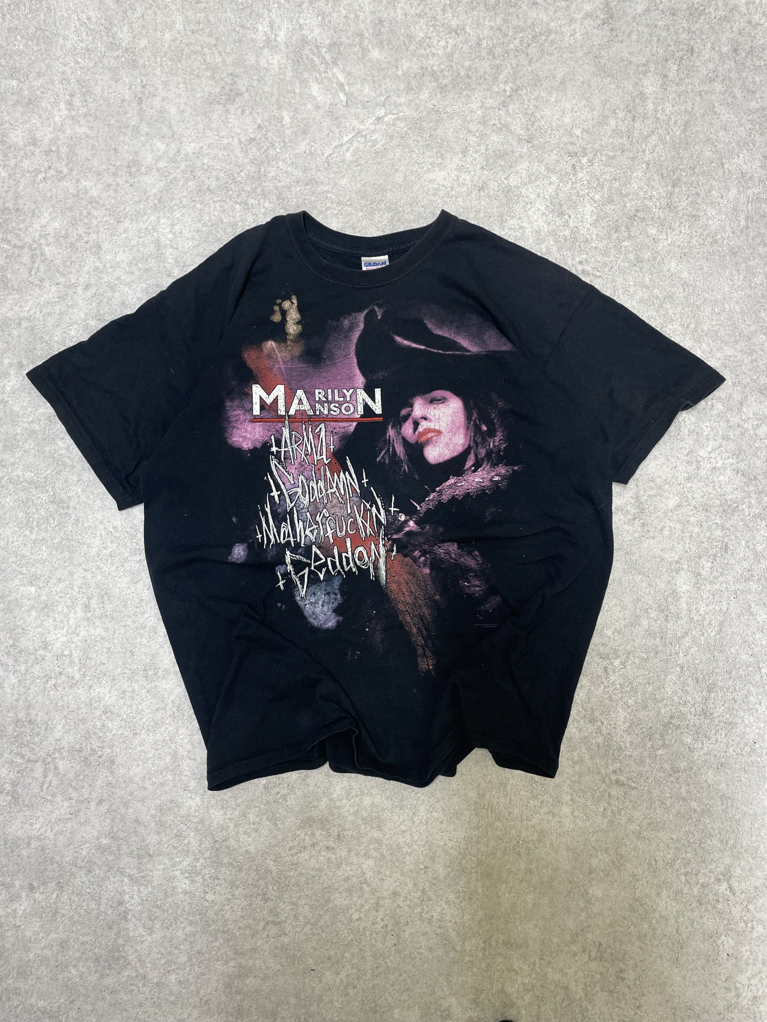 Band Tees × Marilyn Manson World Tour Manson 2000SS Very Rare Obscene Language Size US XL / EU 56 / 4 - 1 Thumbnail