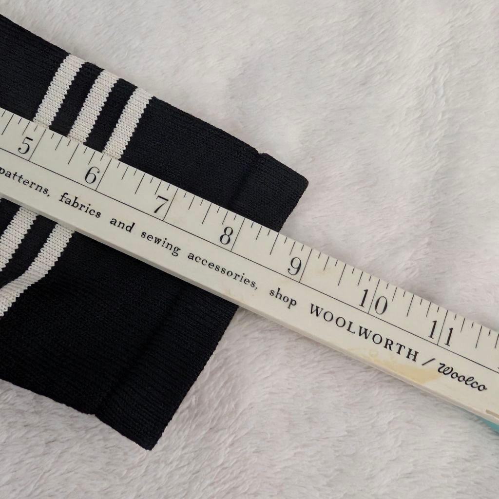 SER.O.YA SER.O.YA Ry Striped Knit Black & White Short Sleeve Sweater Size S / US 4 / IT 40 - 7 Thumbnail