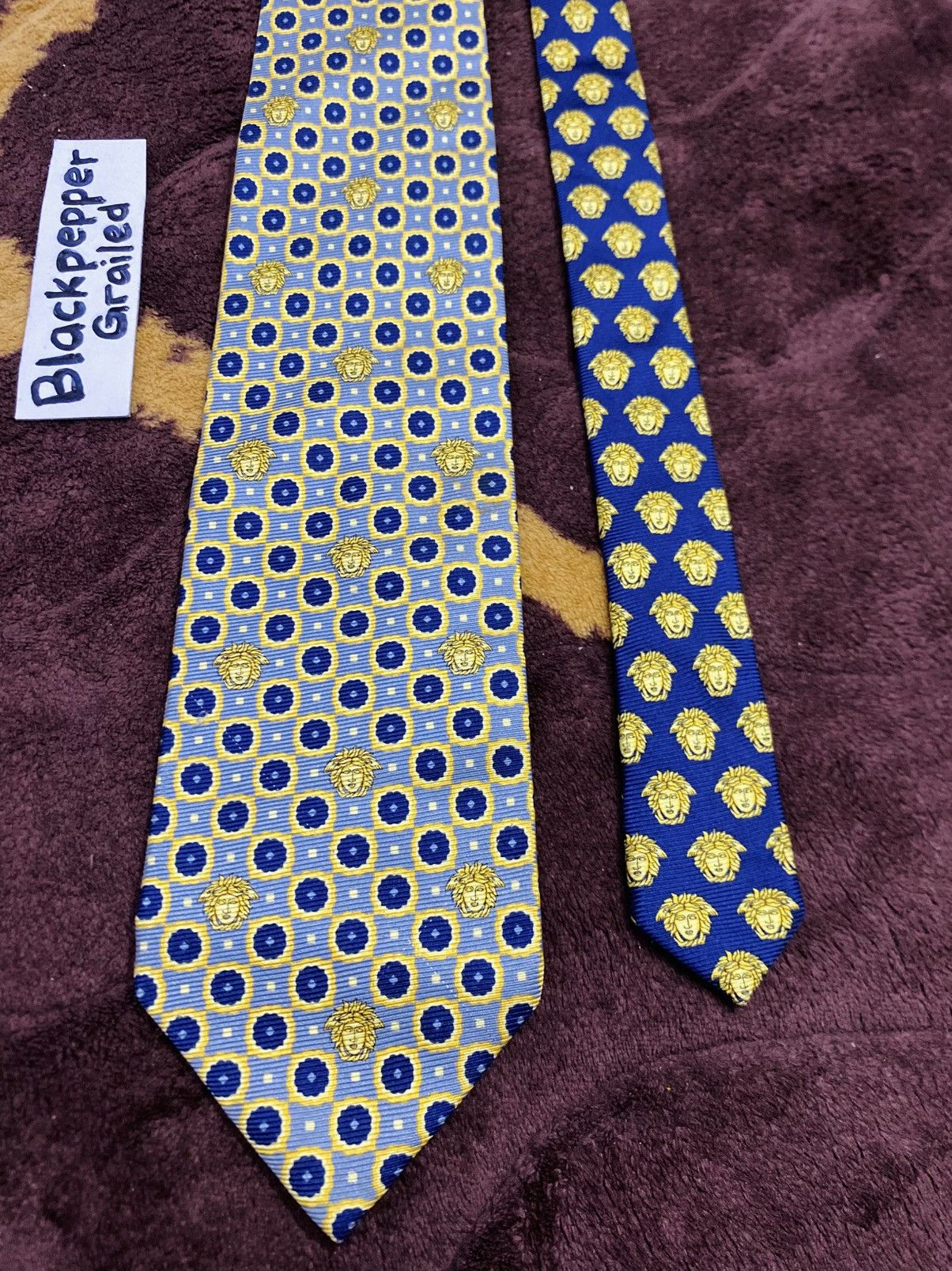 Versace Gianni Versace Medusa Logo Silk Tie Luxury Italy Size ONE SIZE - 4 Thumbnail