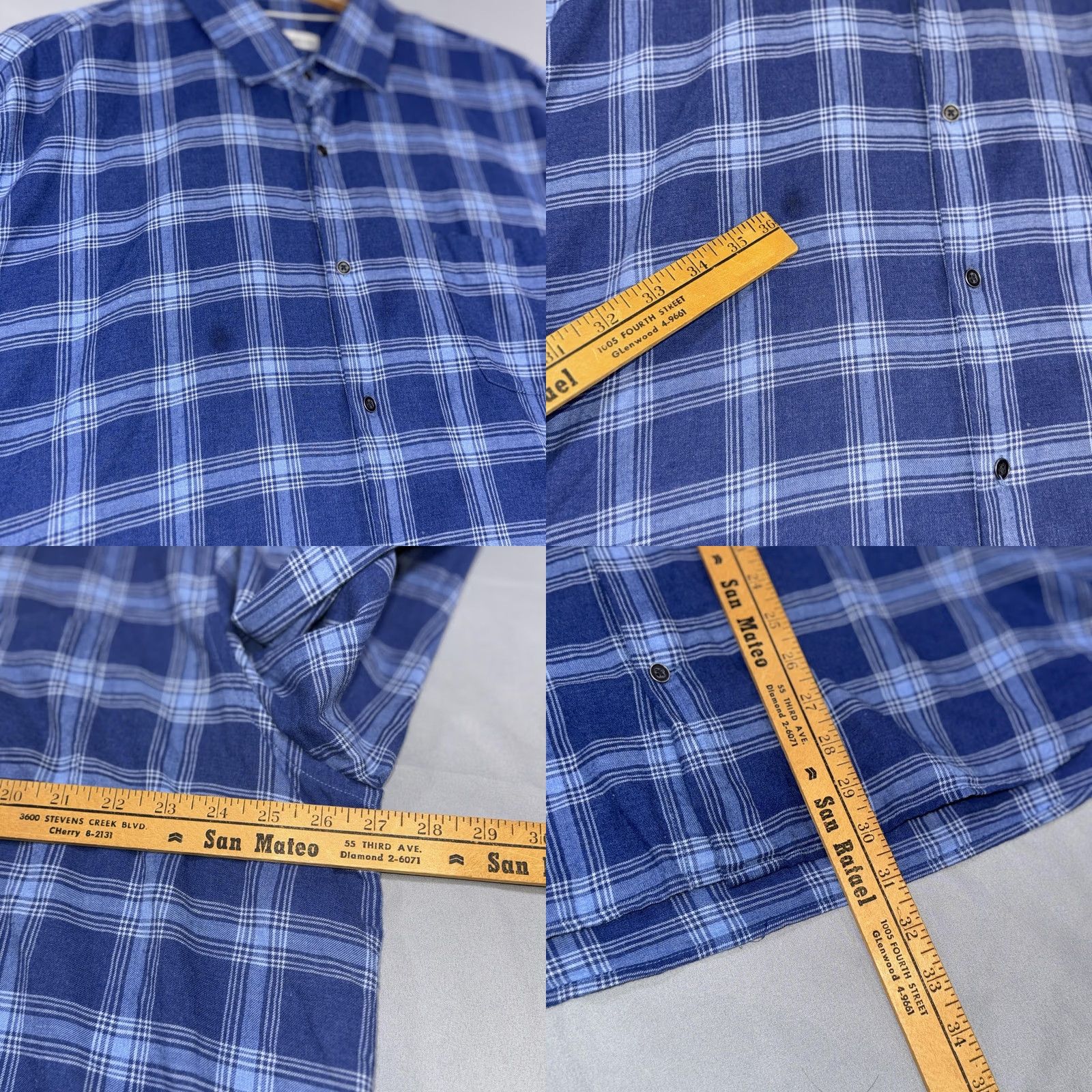 Peter Millar VINTAGE? No. Peter Millar Shirt Mens 2XL Blue Plaid Flannel Button Front Long Sleeve Shirt Mens 2XL Blue Plaid Flannel Button Front Long Sleeve Size US XXL / EU 58 / 5 - 8 Thumbnail
