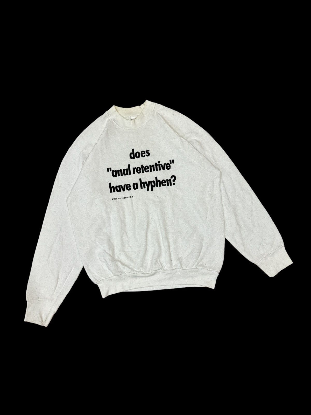 Vintage VTG 1992 QUOTE SHIRT SWEATSHIRT PULLOVER Size US L / EU 52-54 / 3 - 1 Thumbnail
