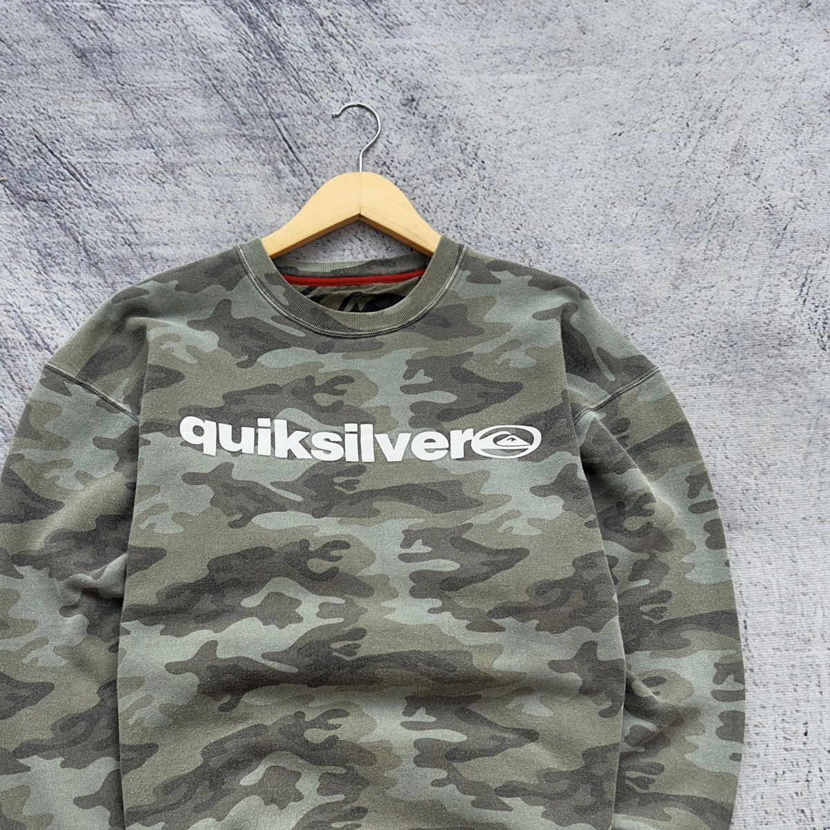Quiksilver VINTAGE QUIK SILVER SPELL OUT BIG LOGO CAMO 90’s SWEATSHIRT Size US XL / EU 56 / 4 - 2 Thumbnail