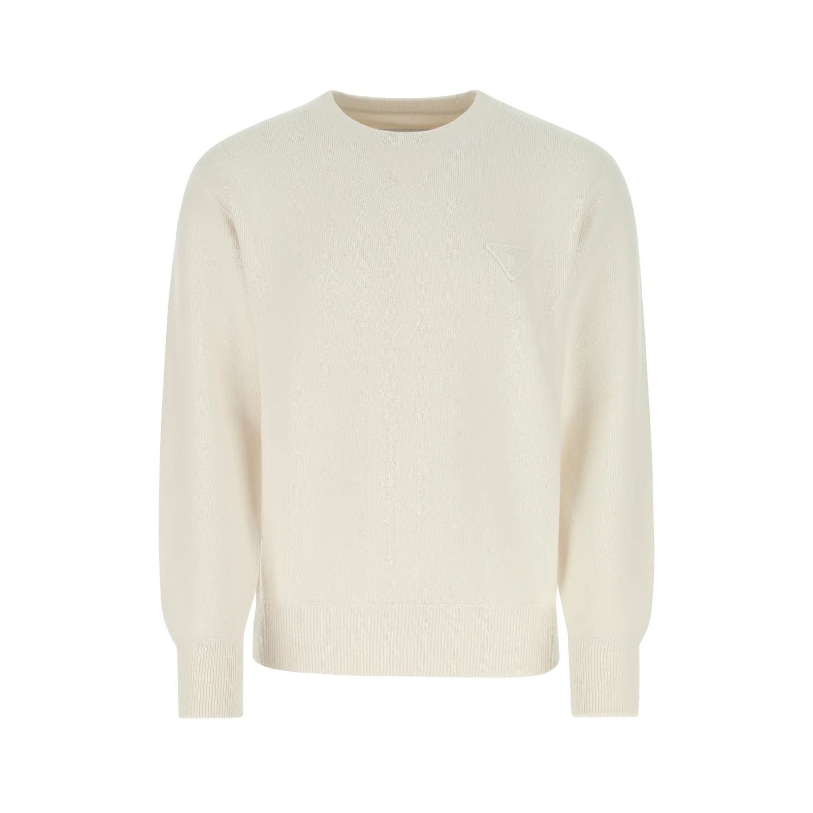 Prada PRADA Ivory Stretch Cashmere Blend Sweater New & Authentic ( Size US M / EU 48-50 / 2 - 1 Thumbnail