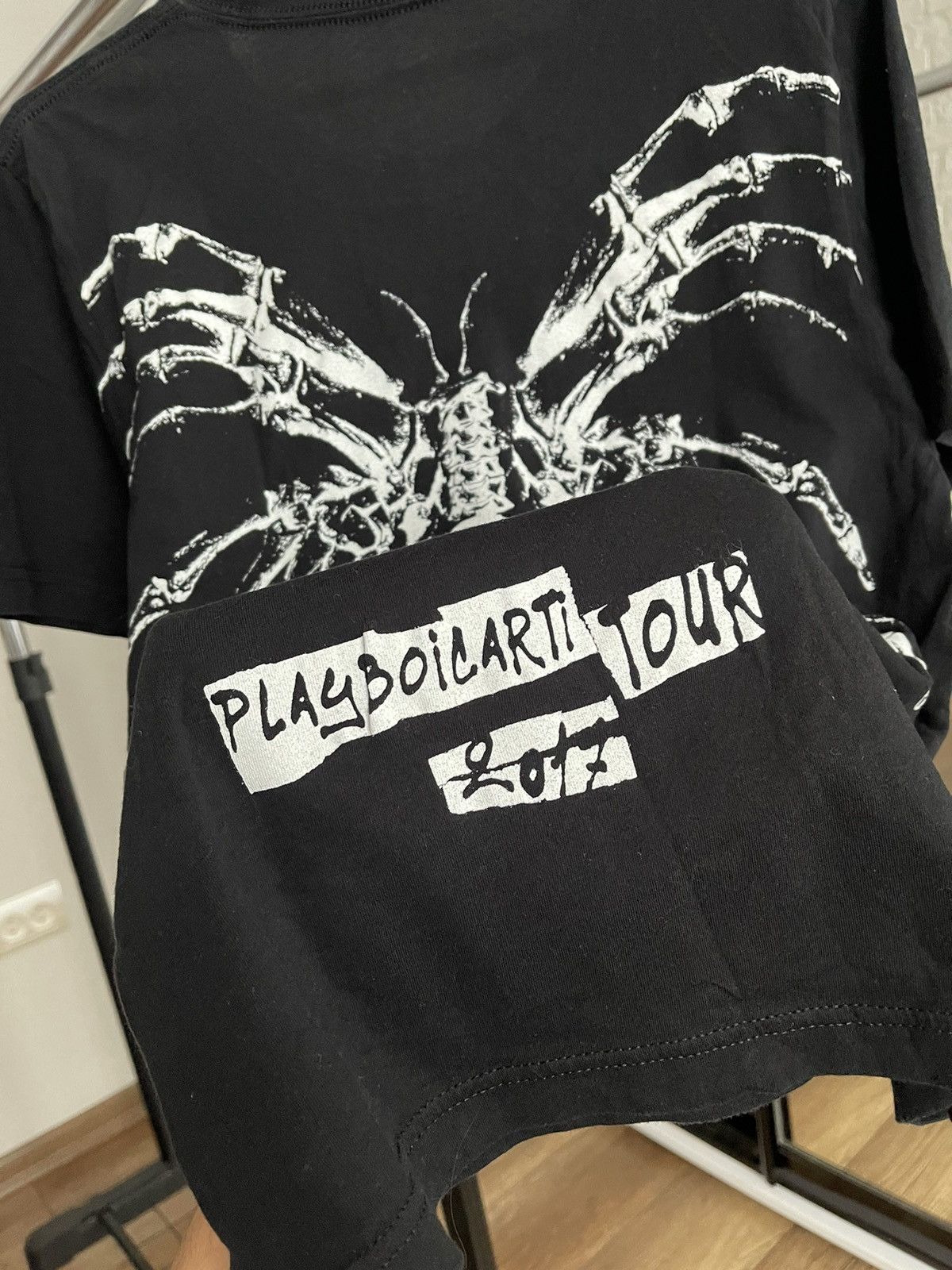 AWGE Playboi Carti Butterfly Skull T-Shirt Tee Rap Hip Hop Size US M / EU 48-50 / 2 - 11 Thumbnail