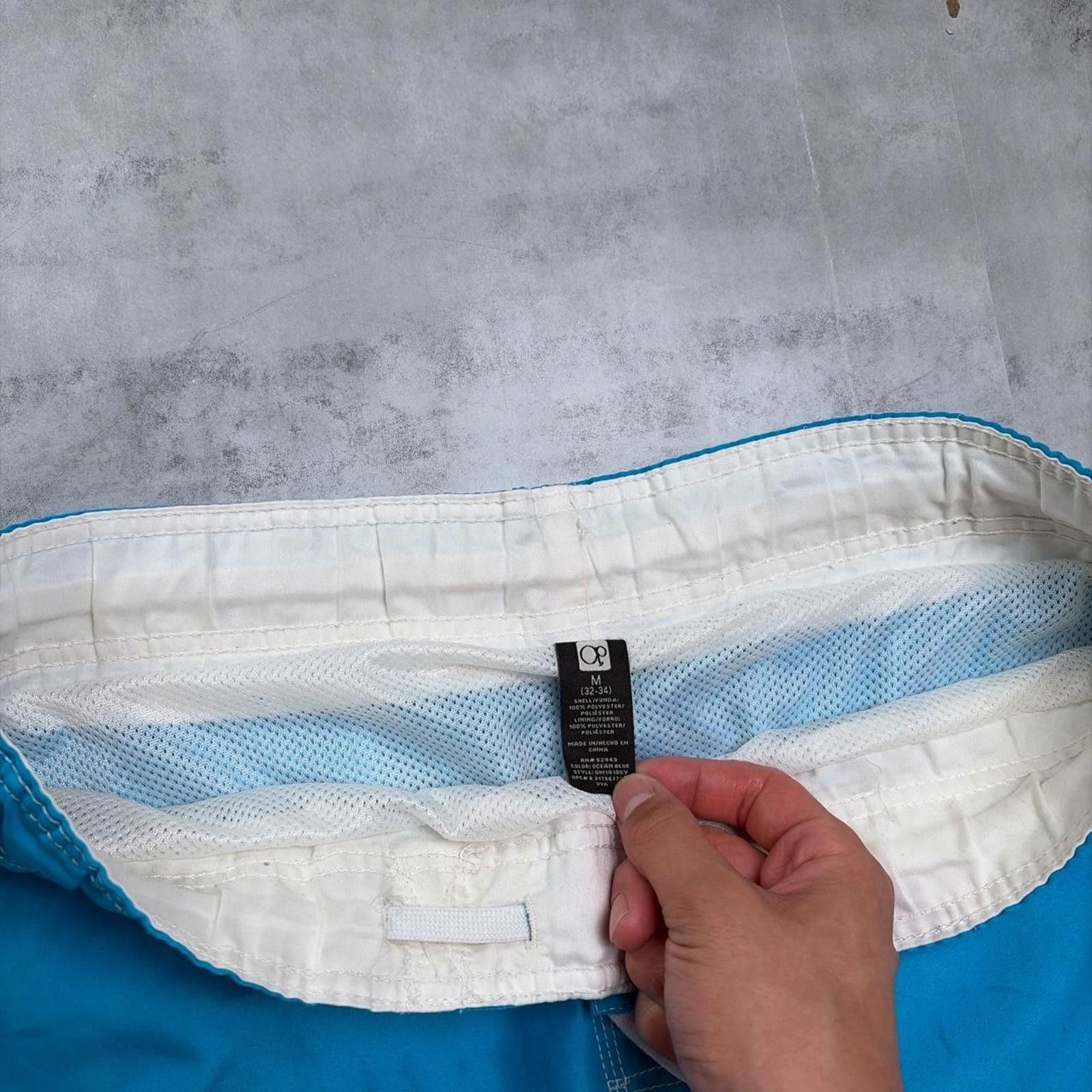Ocean Pacific Y2K Light Blue Ocean Pacific Surf Grunge Baggy Board Shorts Size US 34 / EU 50 - 4 Thumbnail