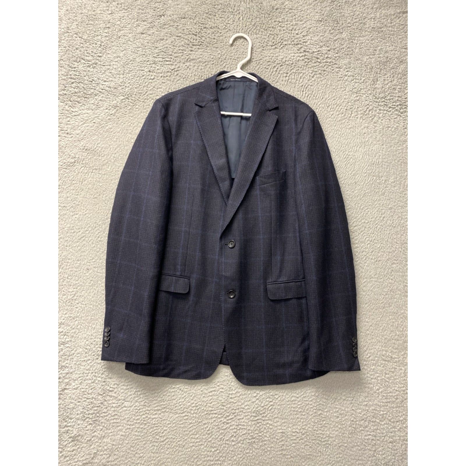 Ermenegildo Zegna Z Zegna Blazer Wool Dark Plum Double Vent Notch Lapel Men 41 Chest 52 L Size Big & Tall Regular Size 52R - 2 Thumbnail