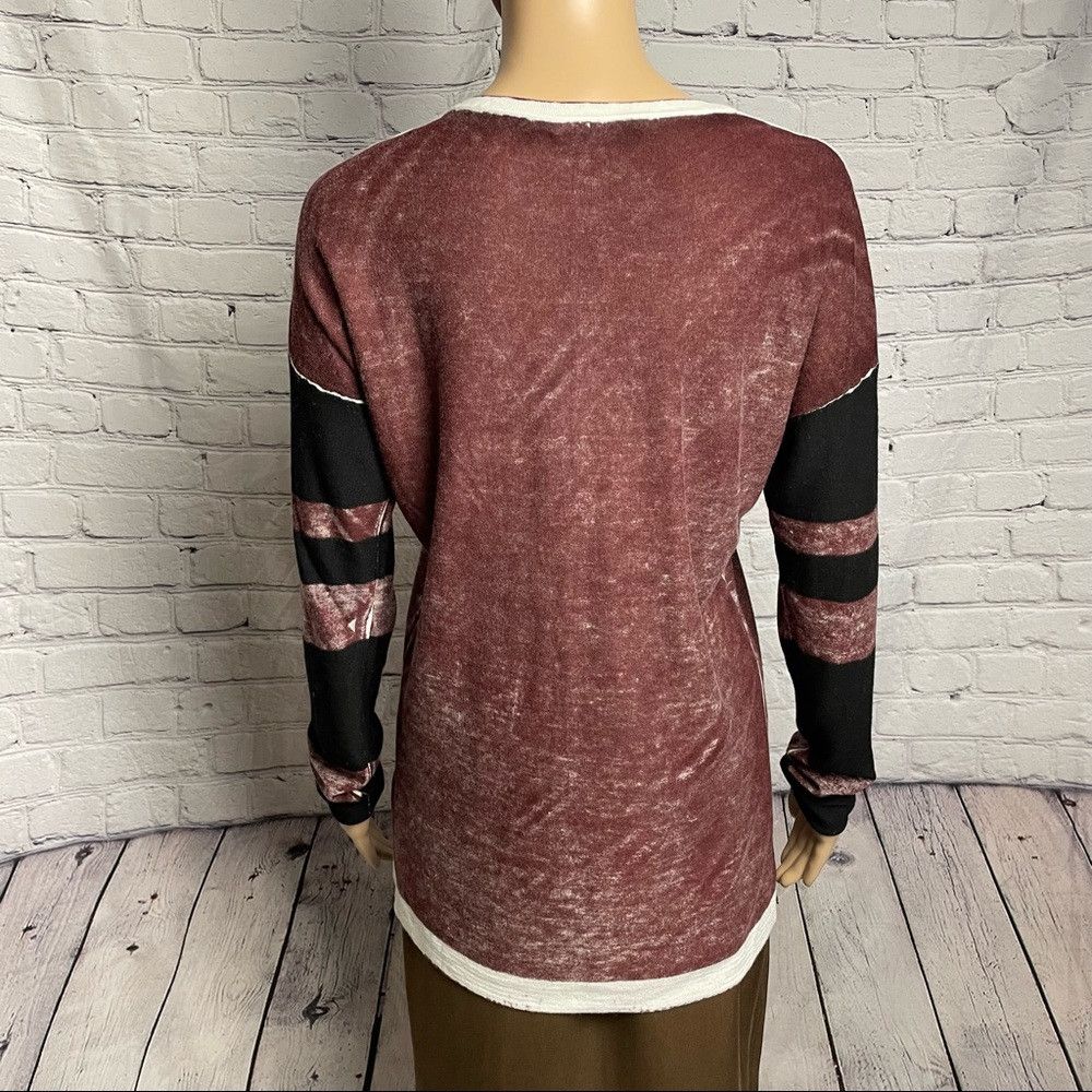 Other NWT New $229 Kokun Brown Bamboo Cashmere Overdyed Striped S Size M / US 6-8 / IT 42-44 - 5 Thumbnail