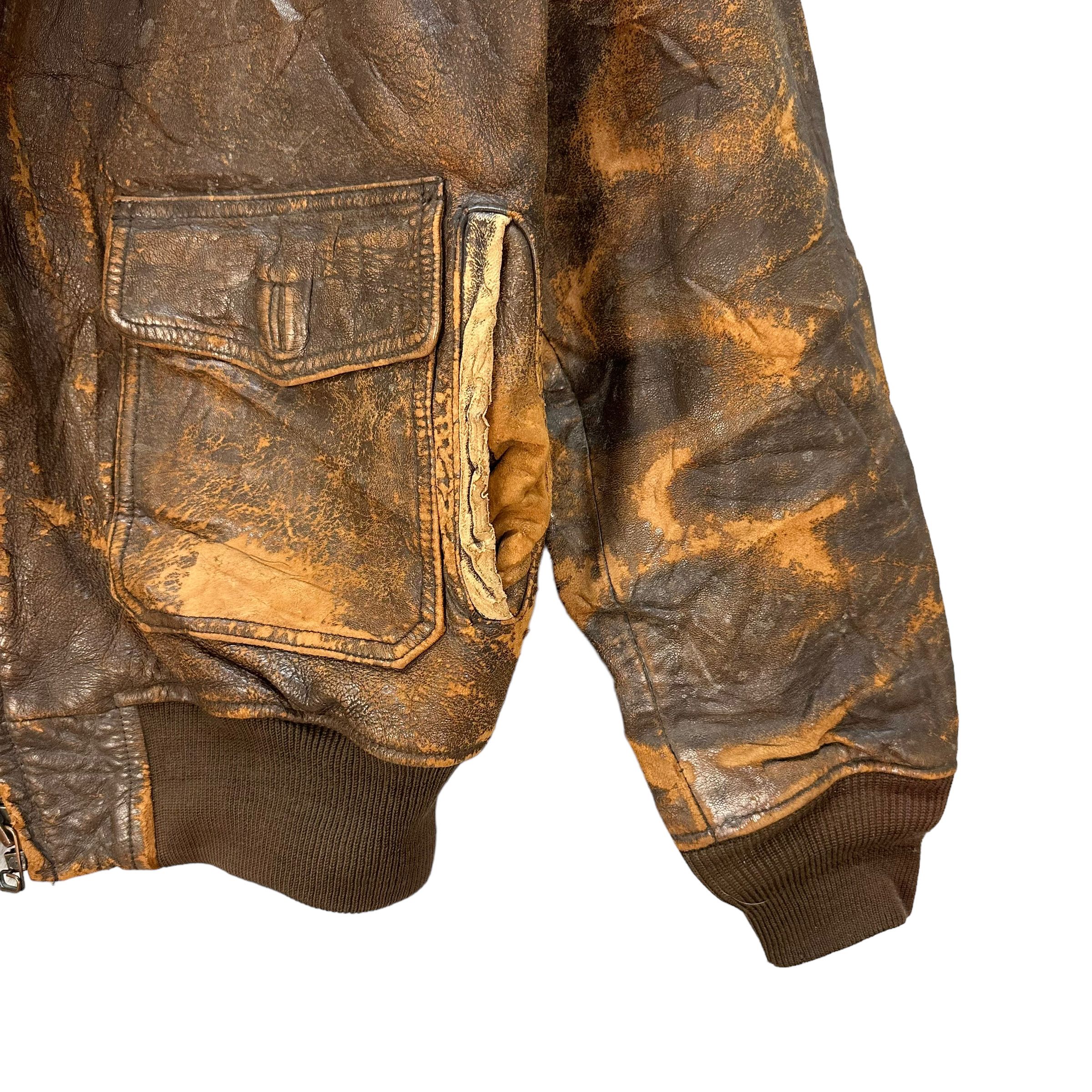 Harley Davidson TRASHED🔥 HARLEY DAVIDSON DISTRESSED LEATHER JACKET #8288 Size US M / EU 48-50 / 2 - 6 Thumbnail