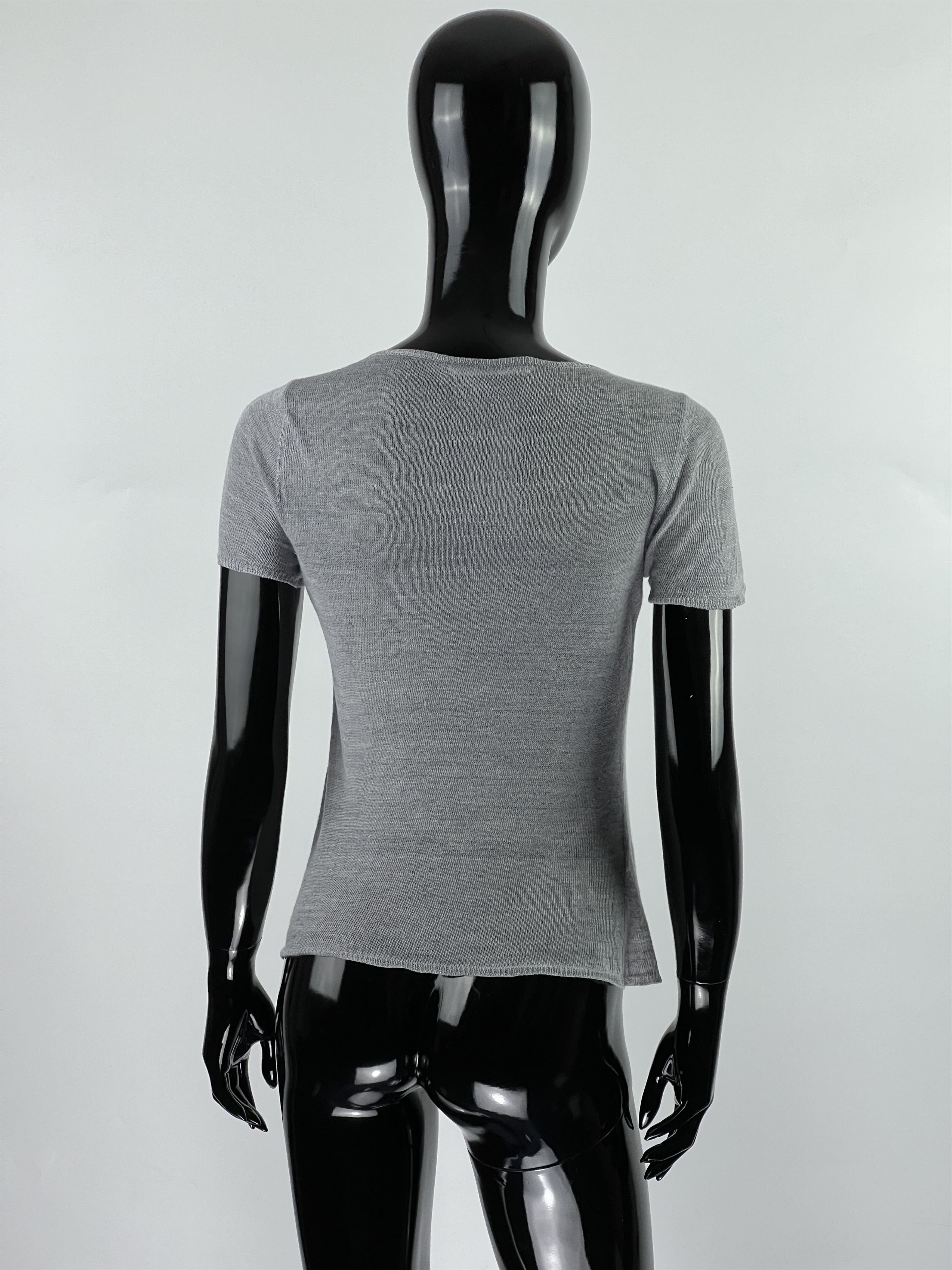 Other Gentry Portofino Women's Gray Linen Top Size 40 Size S / US 4 / IT 40 - 2 Thumbnail