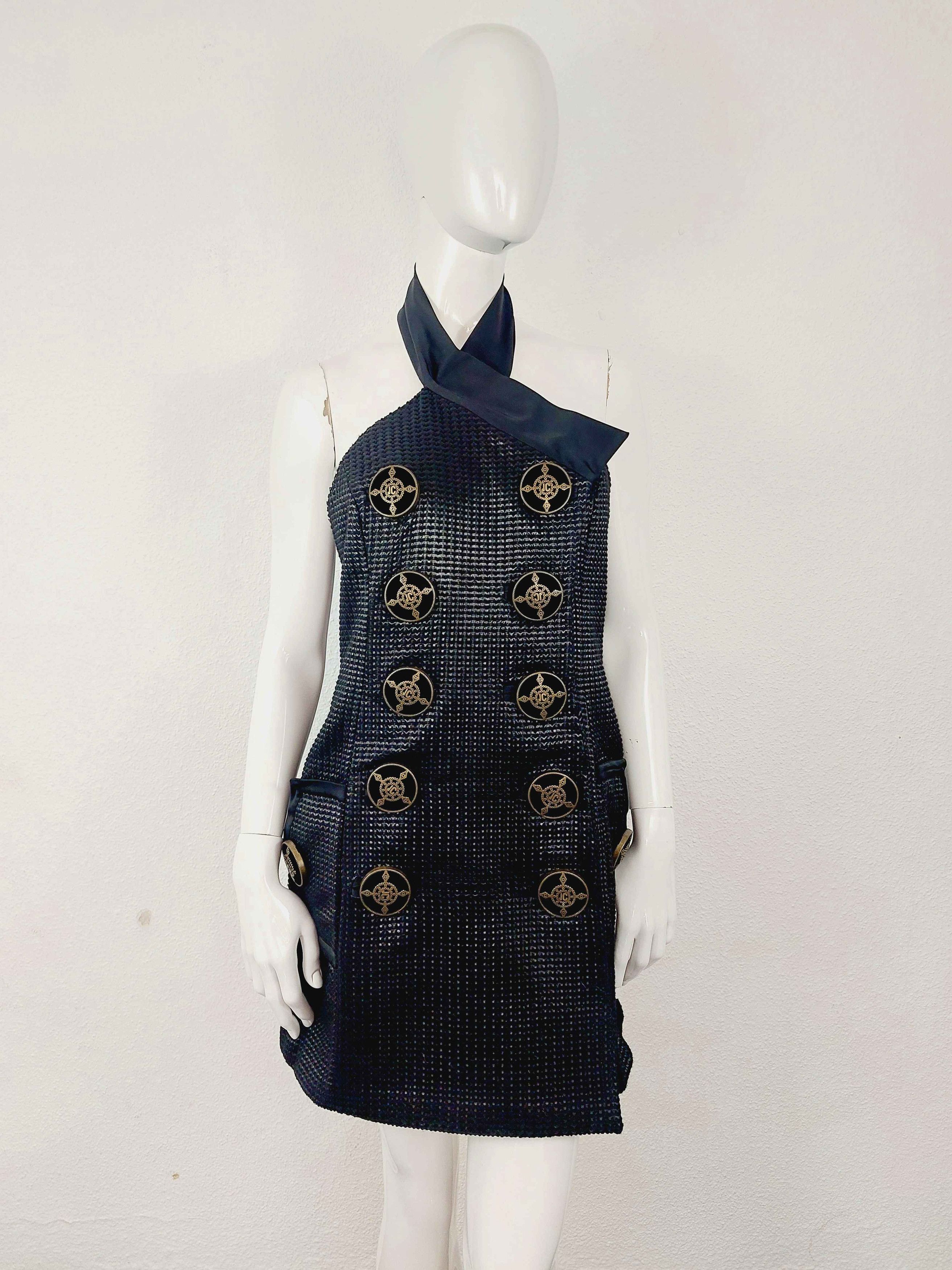 Roberto Cavalli Roberto Cavalli Giant Buttons Cocktail Evening Wrap Dress Size M / US 6-8 / IT 42-44 - 3 Thumbnail