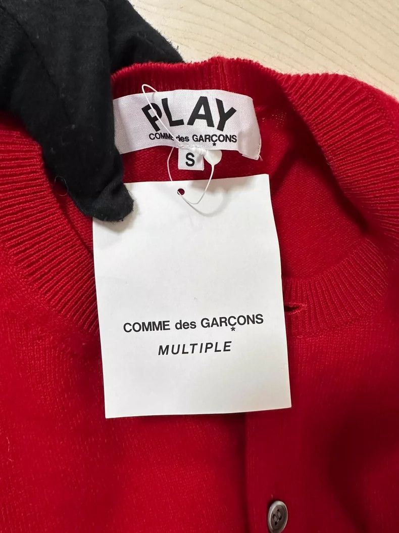 Comme des Garcons Comme Des Garcons Classic Red Heart Wool Cardigan 2505-Next Size S / US 4 / IT 40 - 3 Thumbnail