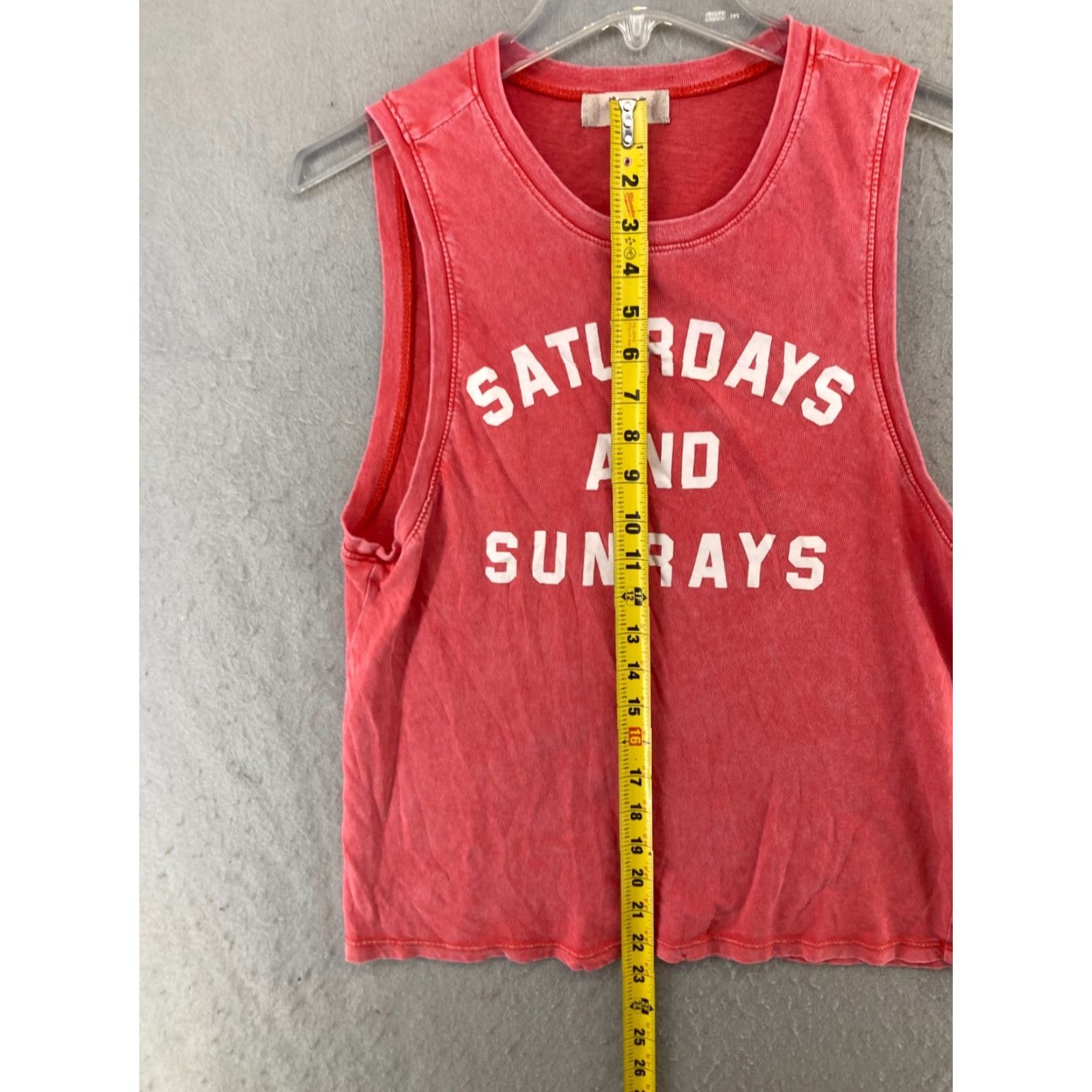 Vintage Altar'd State Women's Cropped Tank Top Small Red Solid Scoop Neck Casual Beach Size S / US 4 / IT 40 - 3 Thumbnail
