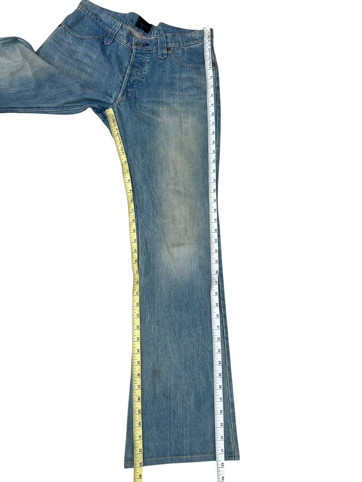 If Six Was Nine Dirty Mud Denim Vintage Acoustic Japan Flare Jeans Size US 31 - 6 Thumbnail