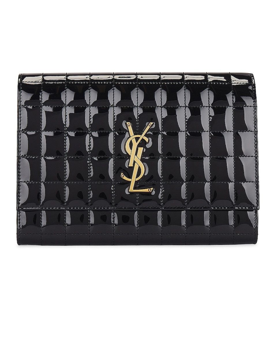 Saint Laurent Paris o1b1hav110425 Size: OS / Flap Pouch in Balck Size ONE SIZE - 1 Thumbnail