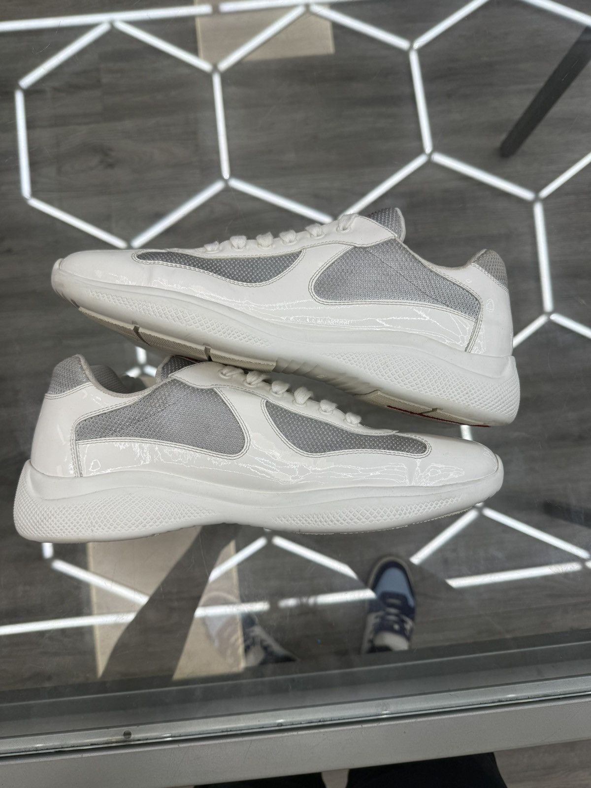Prada Prada Cup Sneakers - White / Grey Size US 12 / EU 45 - 3 Thumbnail