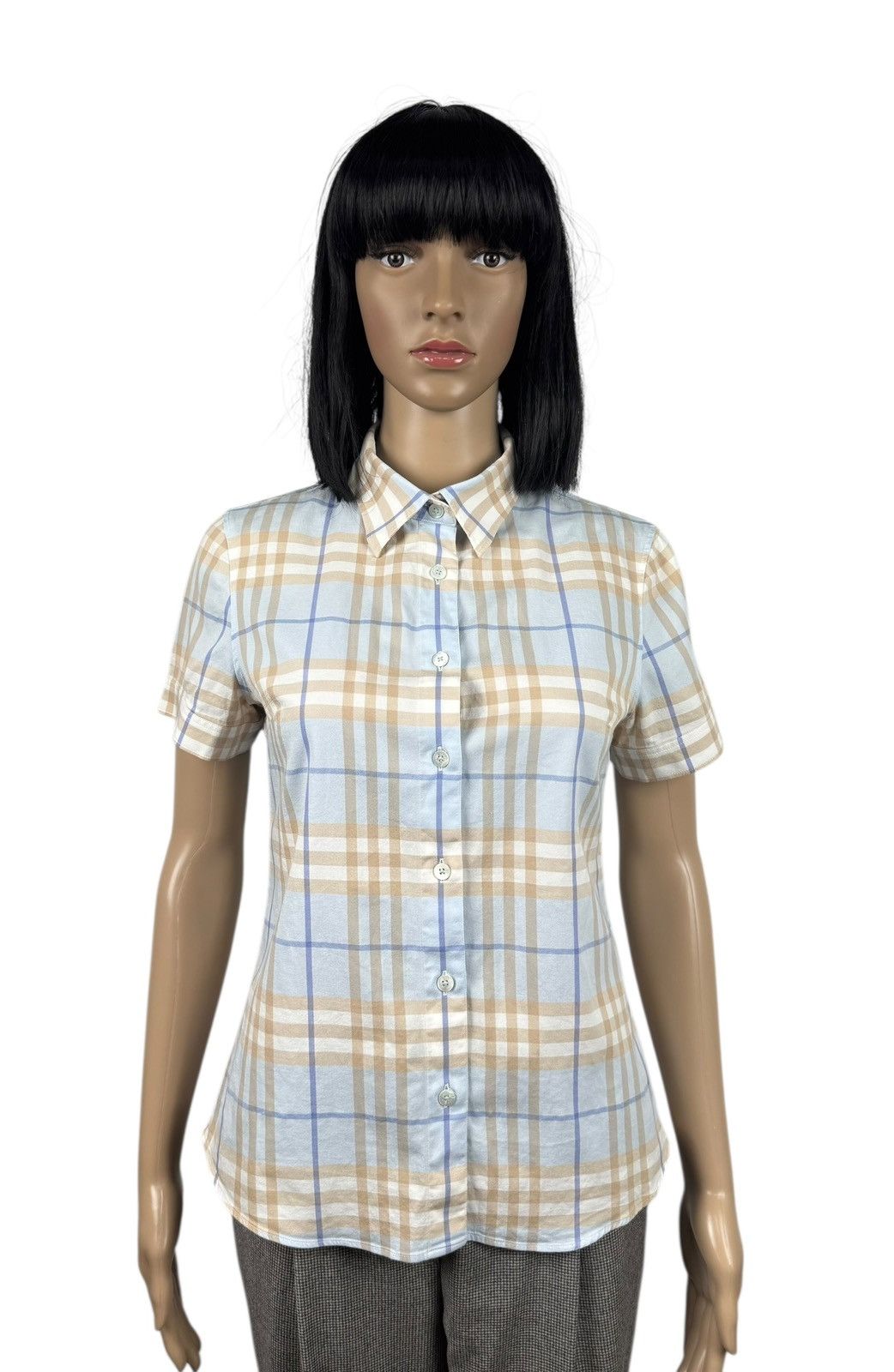 Burberry Burberry Vintage Checkered Shirt Button Up Short Sleeve Size S / US 4 / IT 40 - 1 Thumbnail