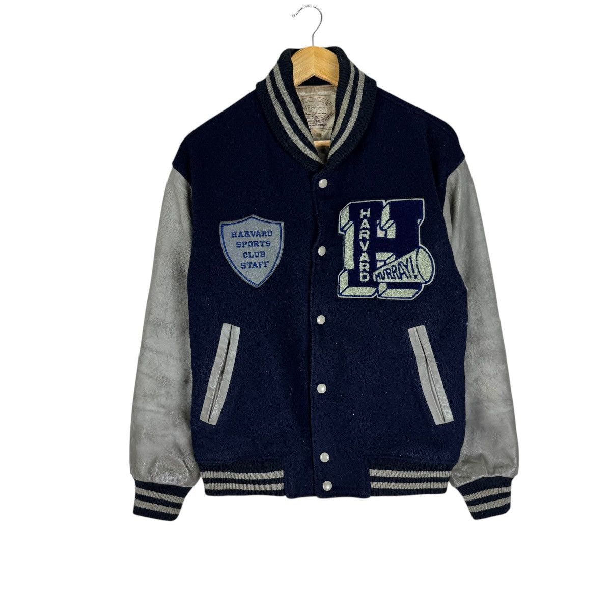 Vintage 🌟HARVARD UNIVERSITY VARSITY LEATHER JACKET Size US S / EU 44-46 / 1 - 2 Thumbnail