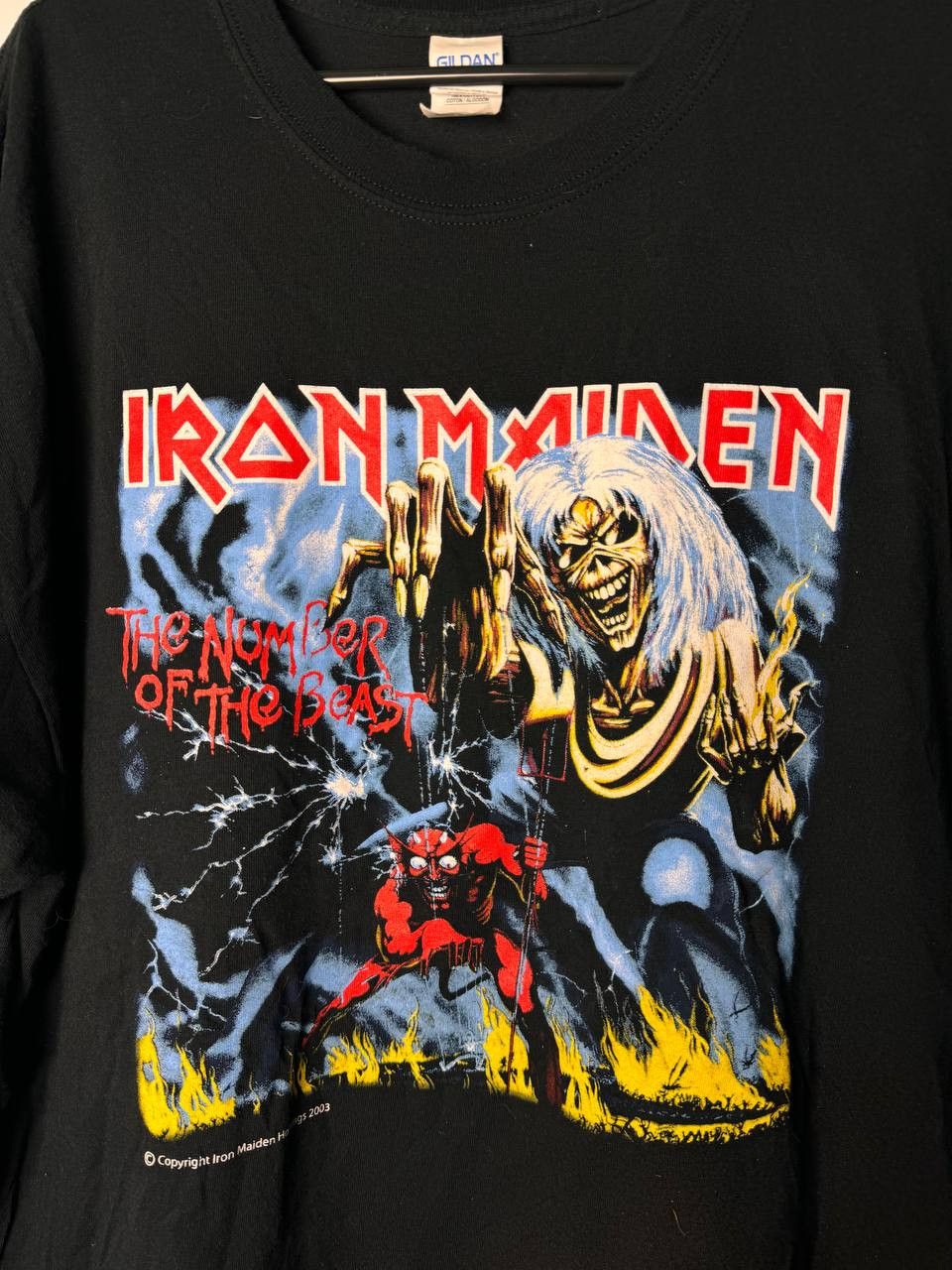Band Tees × Iron Maiden Vintage Iron Maiden t-shirt Number of the Beast Size US XL / EU 56 / 4 - 2 Thumbnail