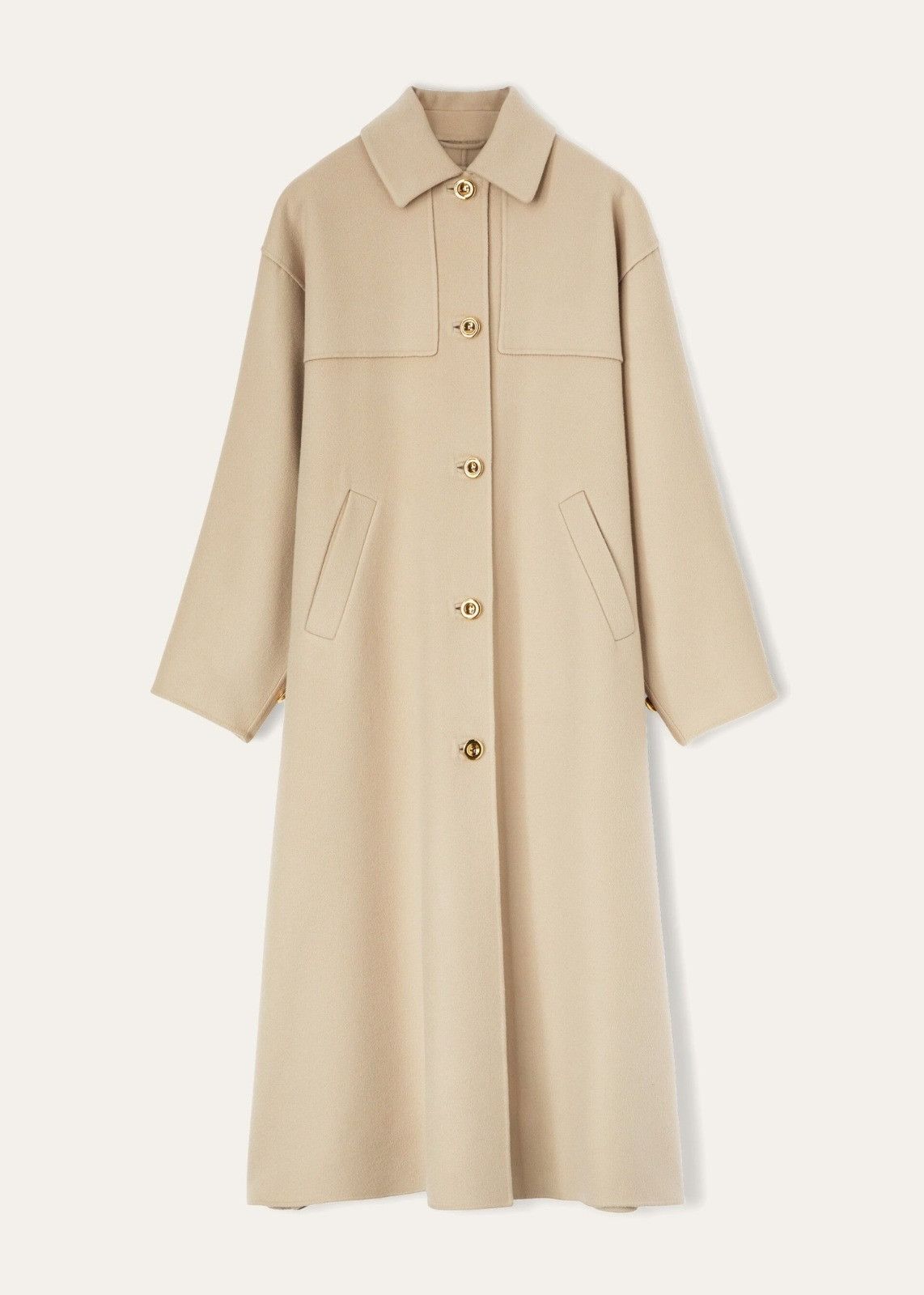 Loro Piana o1srvl11e1124 Cashmere Double Trench Coat in Beige Size M / US 6-8 / IT 42-44 - 1 Thumbnail