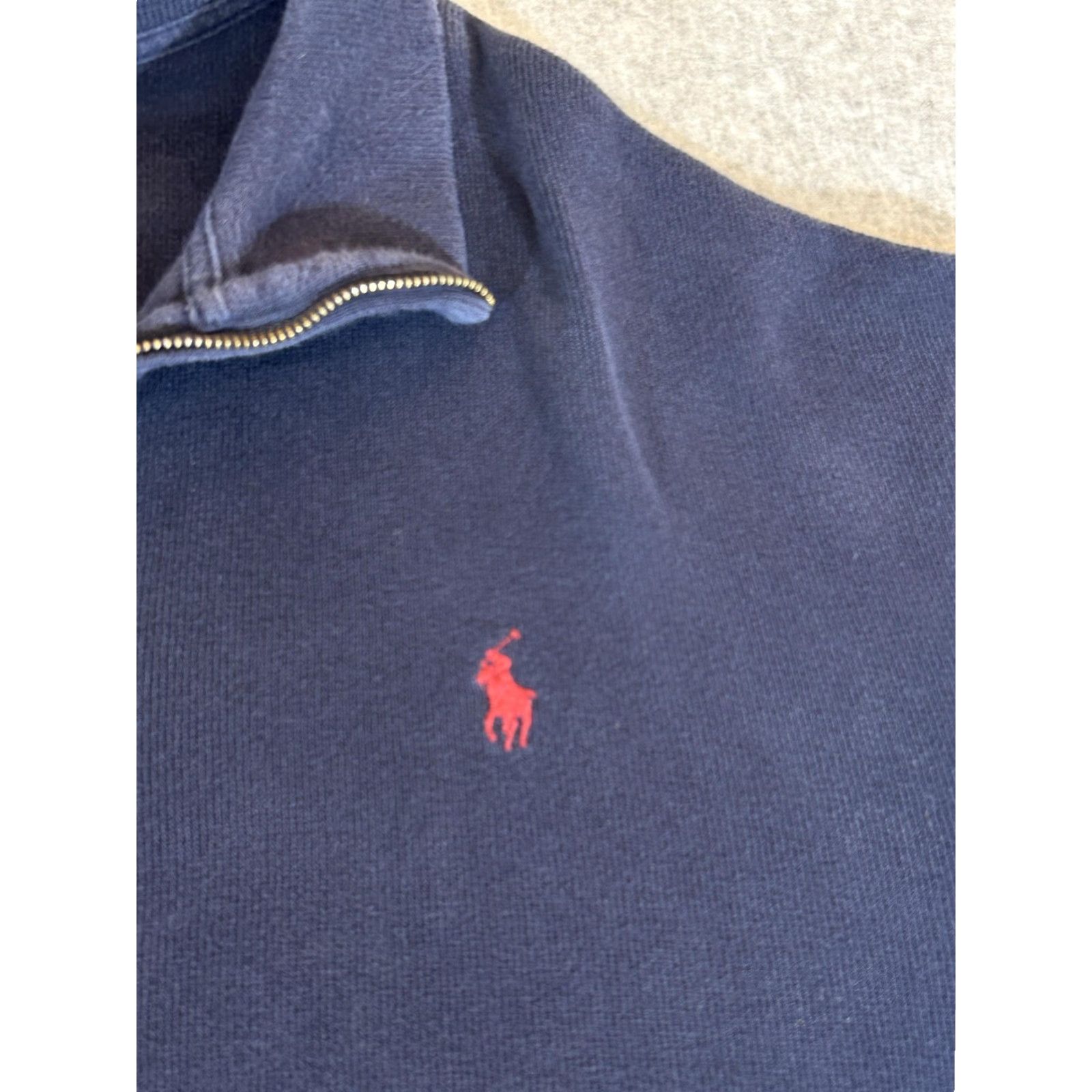 Polo Ralph Lauren Ralph Lauren Sweater Mens 2XL Navy 1/4 Zip Knit Pullover Polo Golf Mock Neck Cotton SS Size US XXL / EU 58 / 5 - 2 Thumbnail