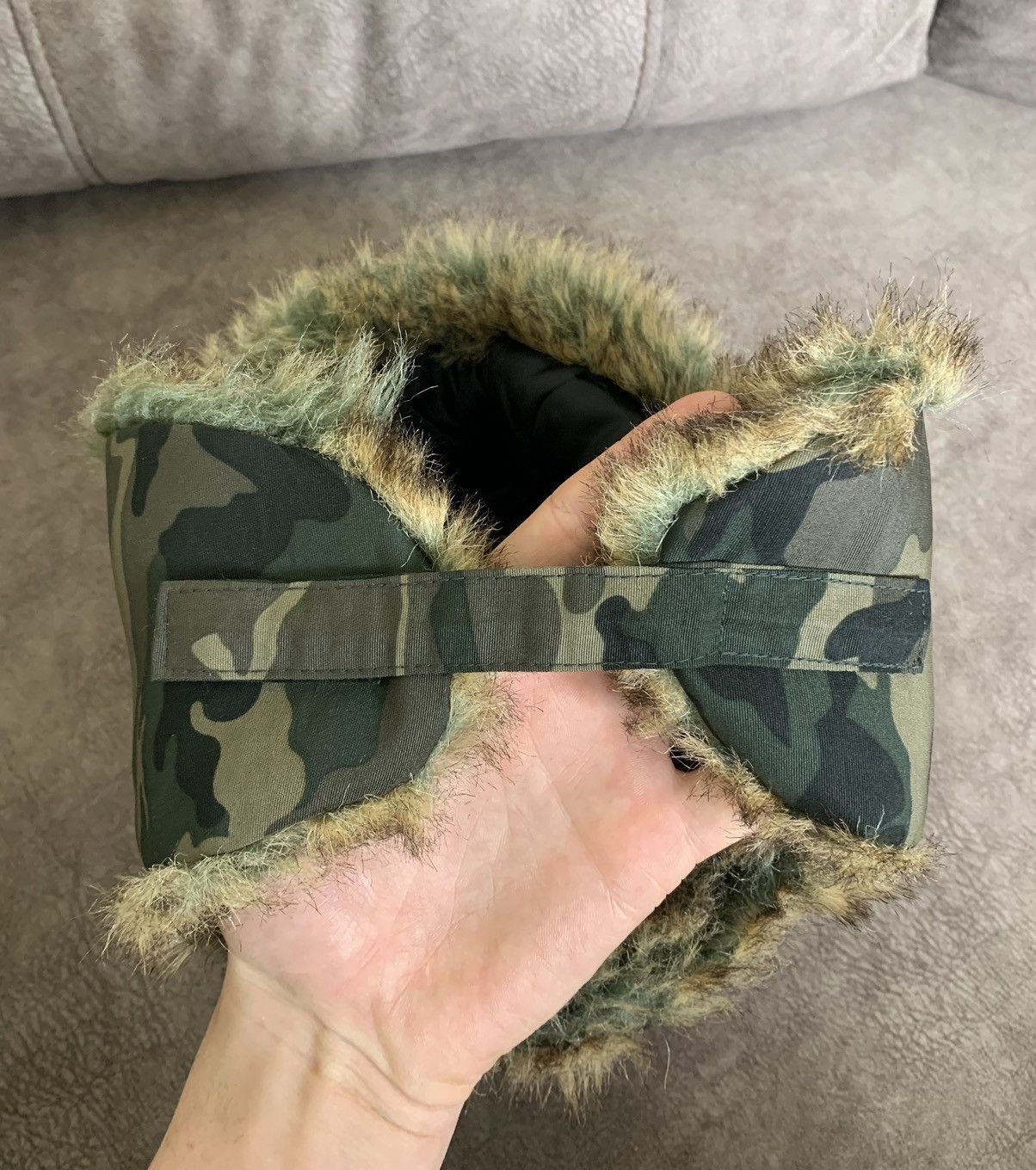 Japanese Brand Y2K Camo Ushanka Hat Size ONE SIZE - 16 Thumbnail