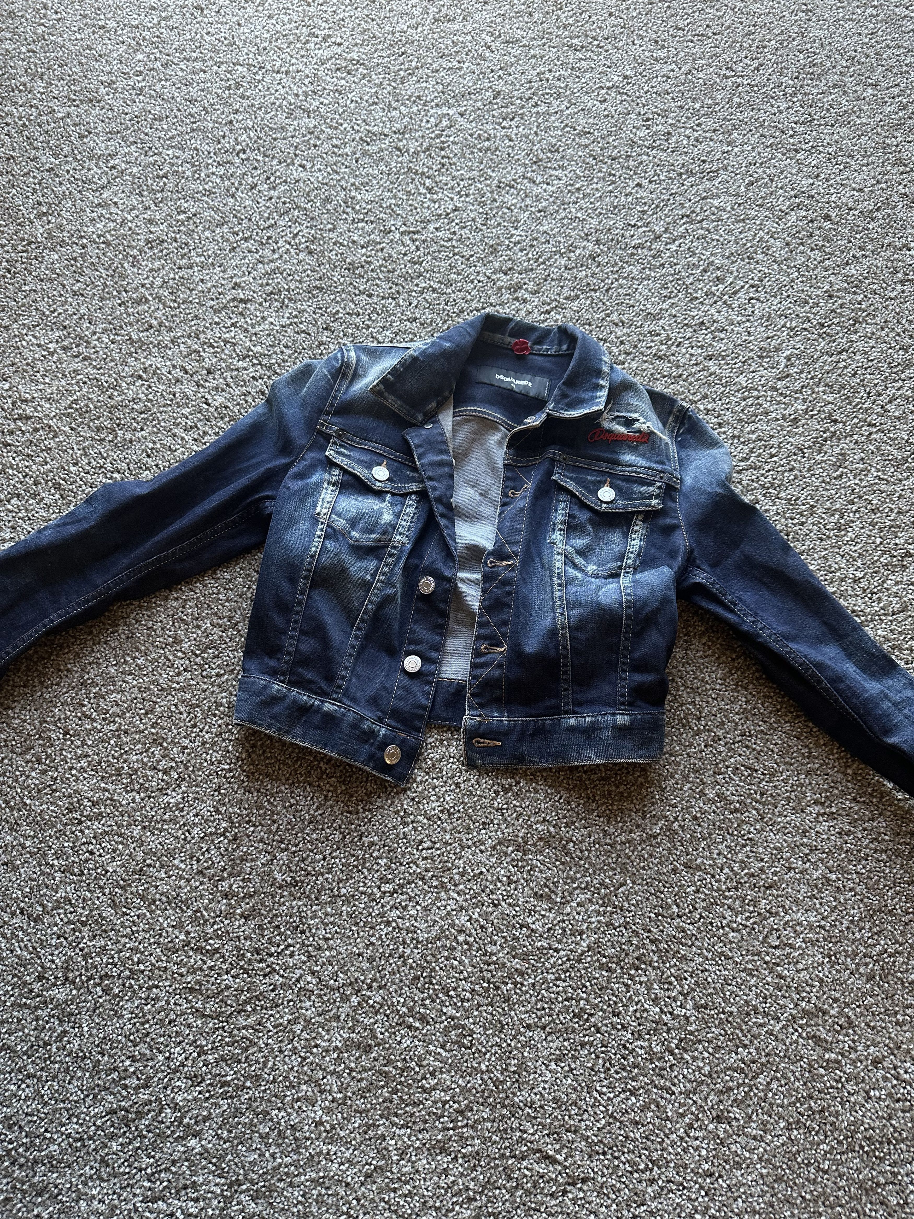 Dsquared2 Dsquared2 Cropped Jean Jacket Size M / US 6-8 / IT 42-44 - 1 Thumbnail