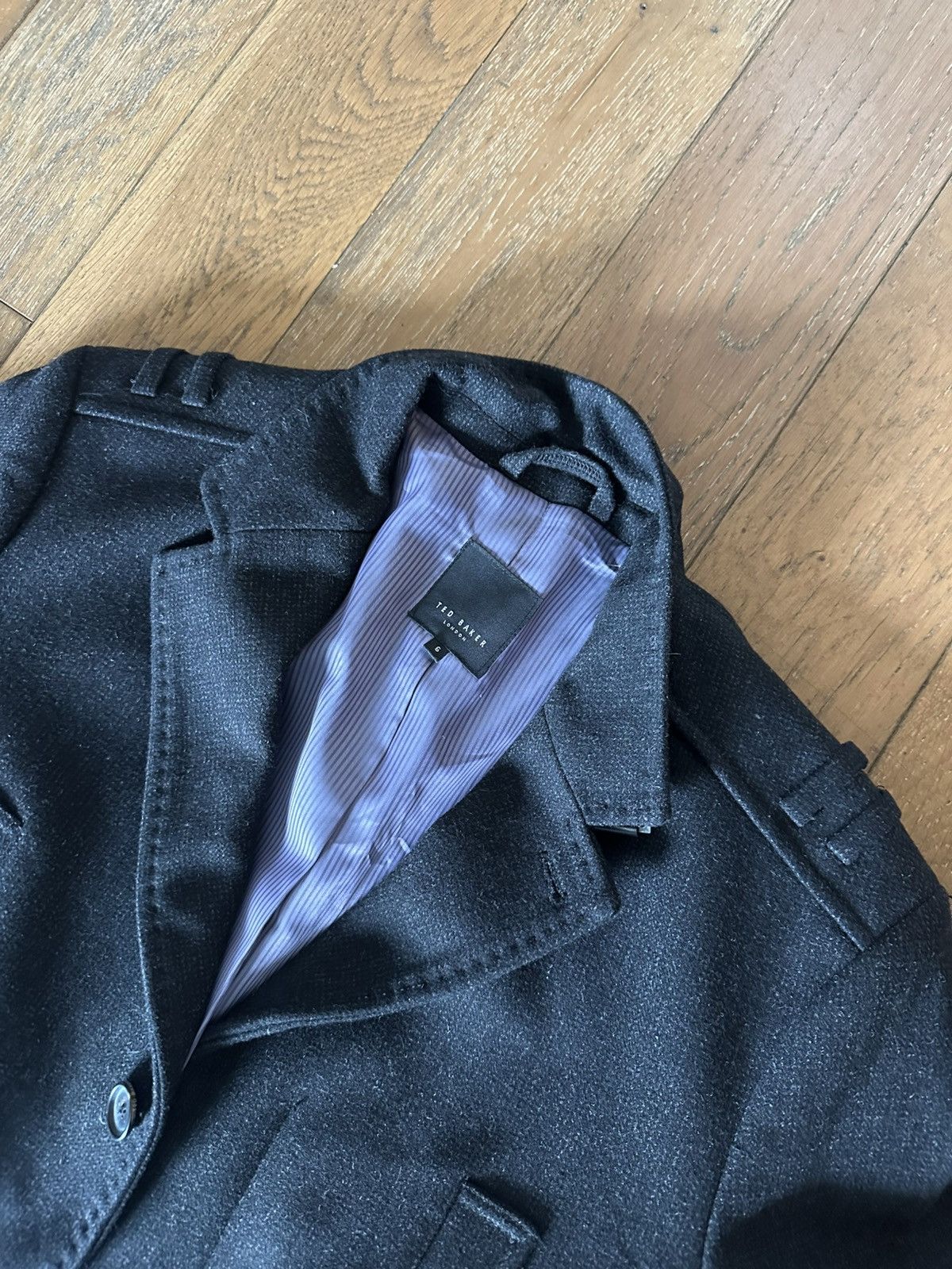 Ted Baker Ted Baker London Wool Field Jacket Size 6 Black Utility Coat Size US XXL / EU 58 / 5 - 9 Thumbnail