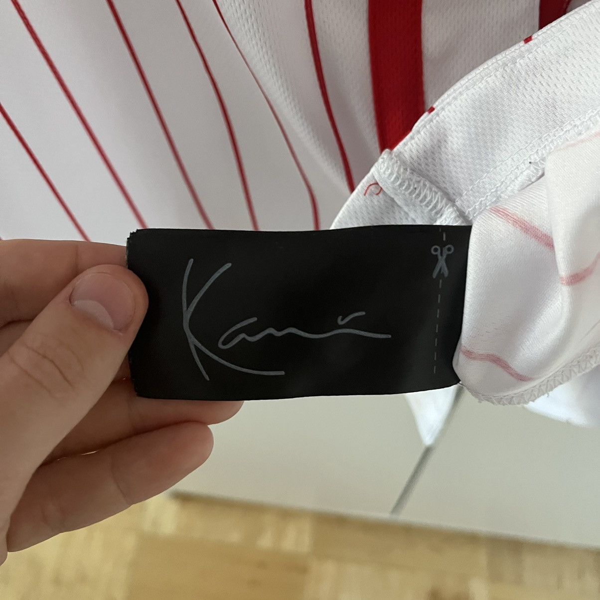 Karl Kani Vintage Kani Striped White Baseball Jersey Skateboard Size US S / EU 44-46 / 1 - 6 Thumbnail