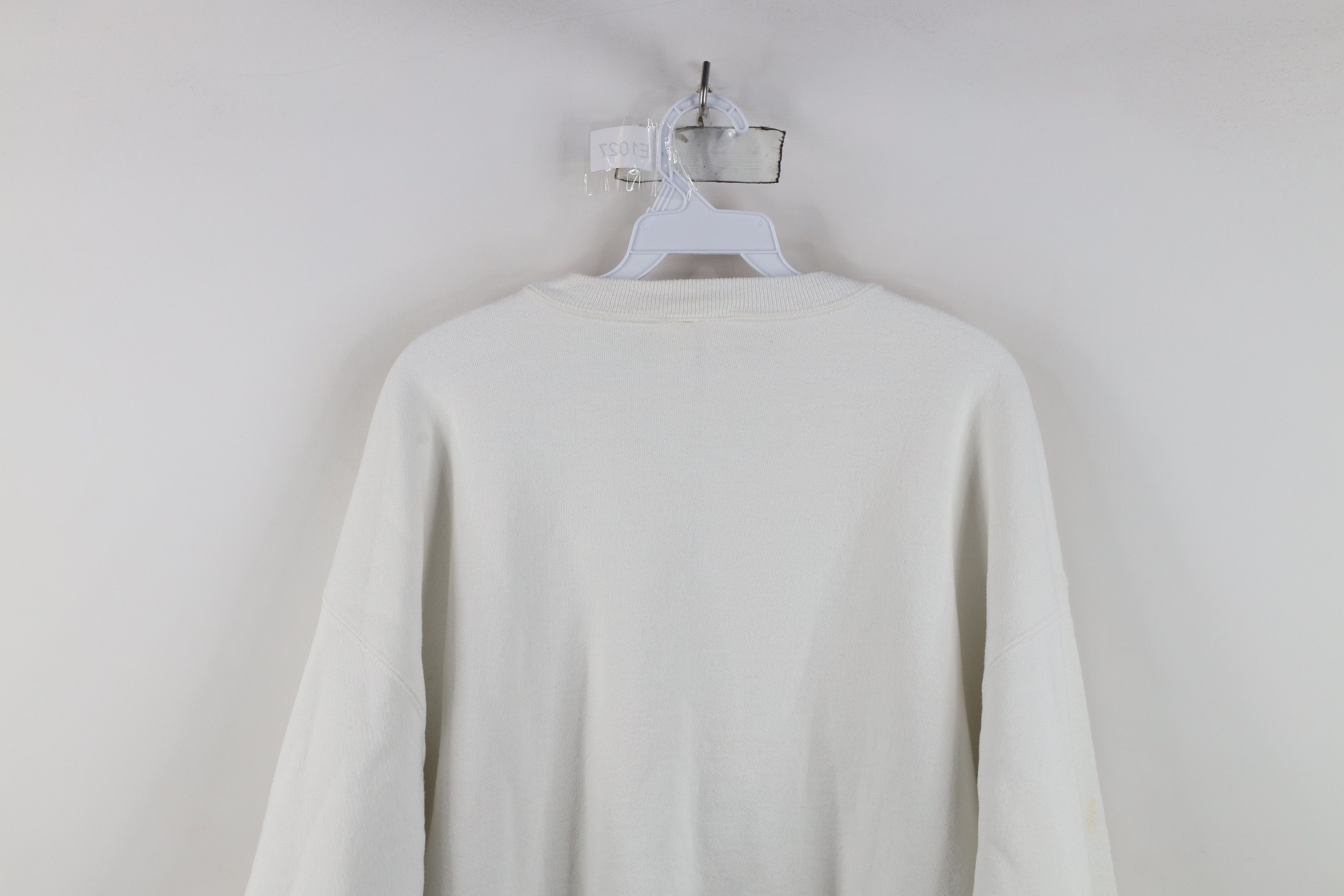 Vintage Vintage 90s Streetwear Blank Heavyweight Sweatshirt White Size US XL / EU 56 / 4 - 13 Thumbnail