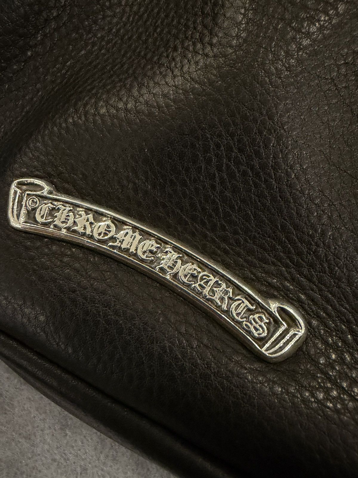Chrome Hearts Chrome Hearts Taka Mini Black Leather Triple Cross Patch Size ONE SIZE - 7 Thumbnail