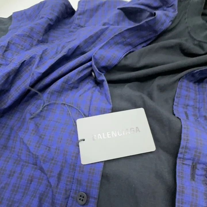 Balenciaga Balenciaga Balenciaga Blue Long Sleeve Layered TShirt -250 Size US M / EU 48-50 / 2 - 6 Thumbnail