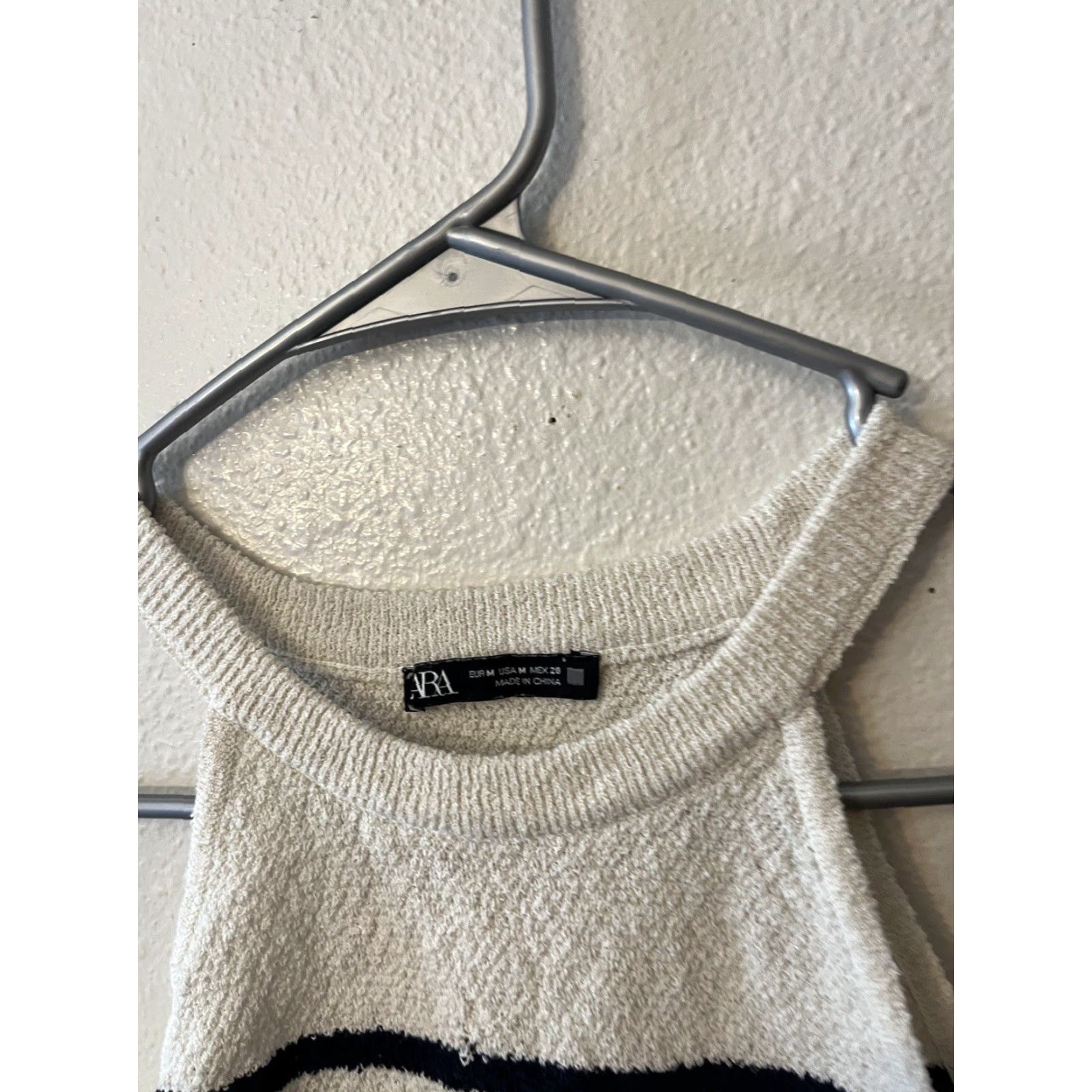 Zara Zara Shirt Women's M White Striped Halter Top Sleeveless 90s Skater Sexy Basic Casual Size M / US 6-8 / IT 42-44 - 2 Thumbnail