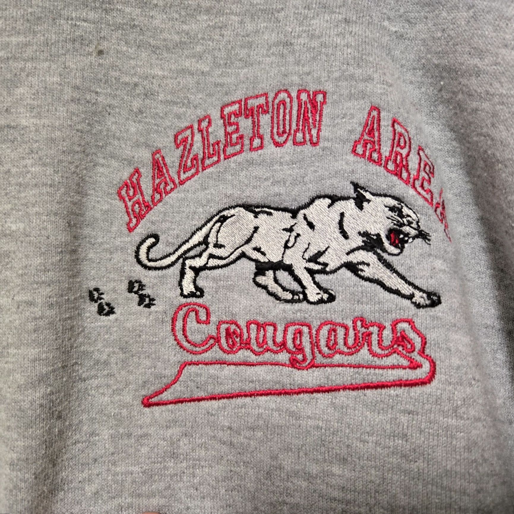 Russell Athletic VINTAGE Russell Athletic Sweatshirt Quarter Zip USA Made Large Gray Hazelton Area Cougars Men L Size US L / EU 52-54 / 3 - 4 Thumbnail