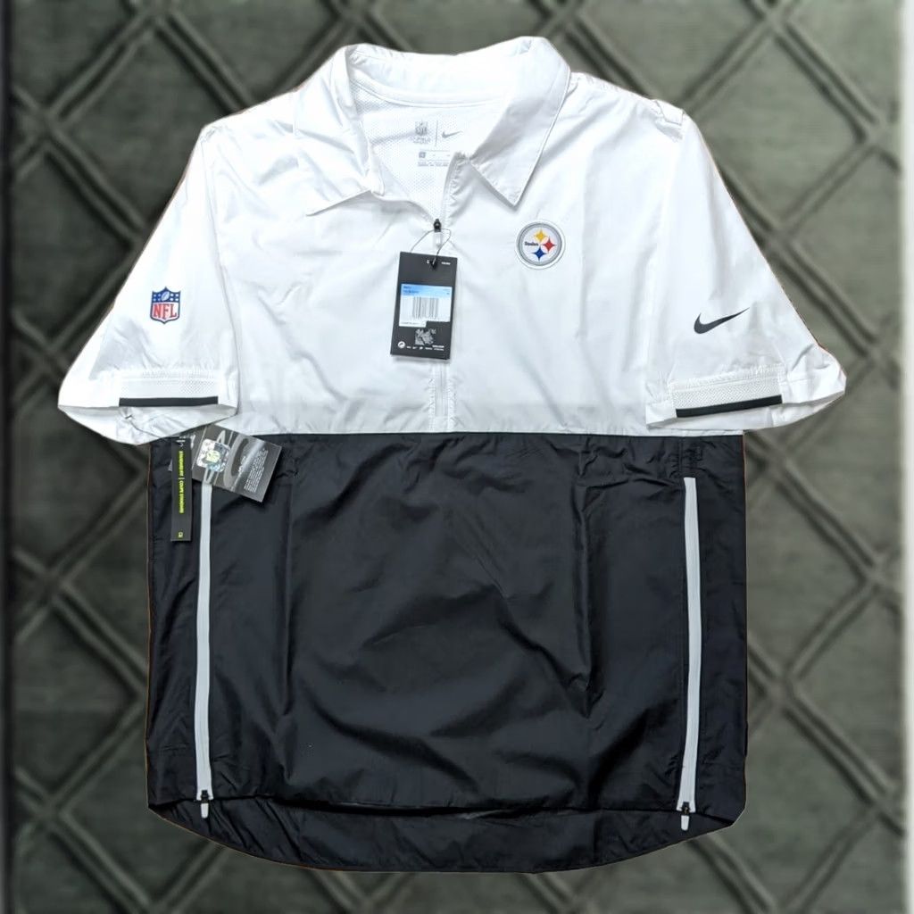 Nike Nike Steelers Lightweight Short Sleeve Coaches Jacket Mens Medium White Zip Front Size US M / EU 48-50 / 2 - 1 Thumbnail