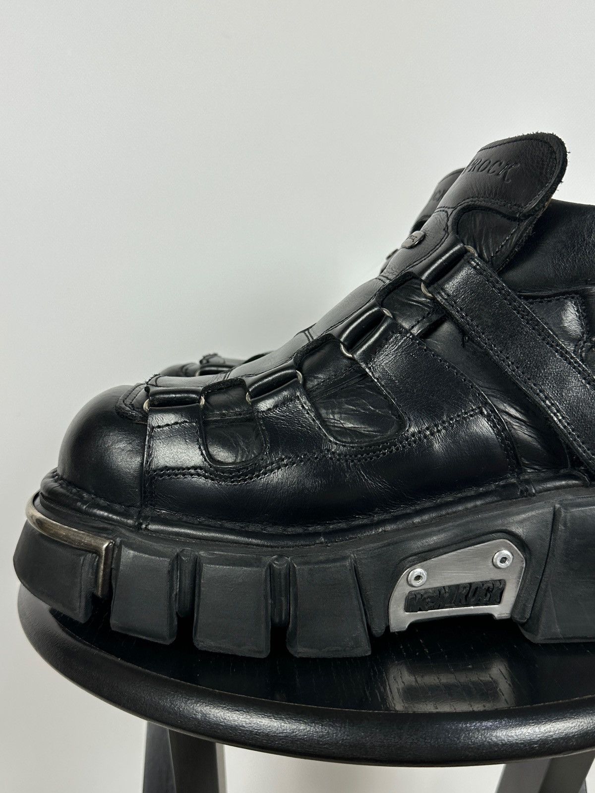 New Rock Vintage New Rock M.283 Terminator E-14 Black Leather Boots Size US 9 / EU 42 - 14 Thumbnail