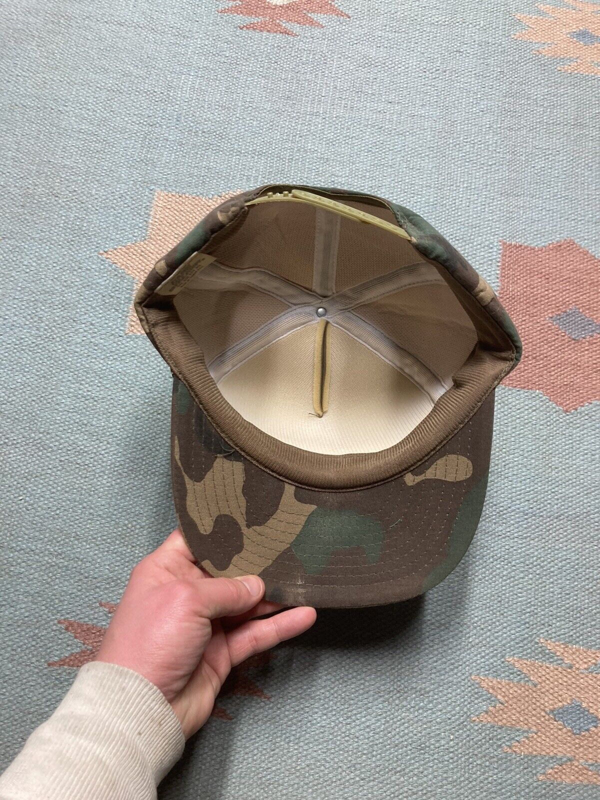 Vintage VTG SnapBack hat camo blank woodland hunting 80s 90s foam Size ONE SIZE - 6 Thumbnail
