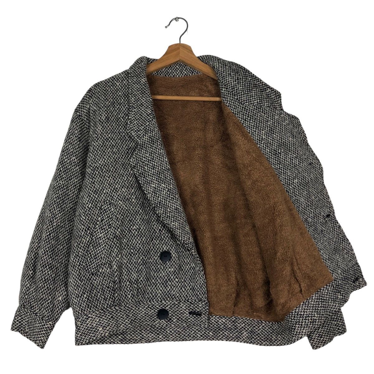 Japanese Brand 🔥Vintage Wool Jacket Herringbone Double Breast Issey Miyake Size US M / EU 48-50 / 2 - 11 Thumbnail