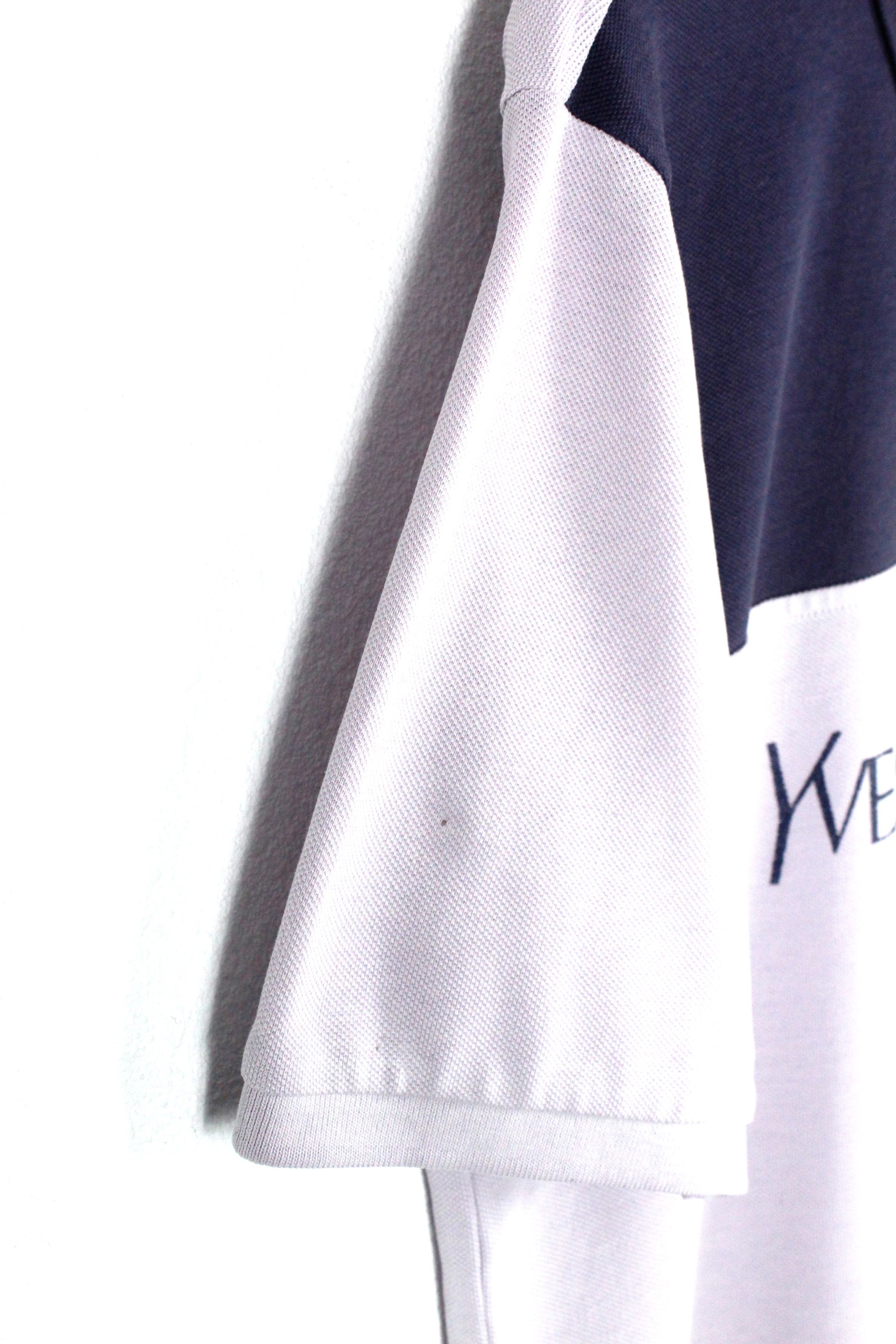 Vintage Vintage Yves Saint Laurent YSL Logo Two Tone Polo Shirt L Size US L / EU 52-54 / 3 - 4 Thumbnail