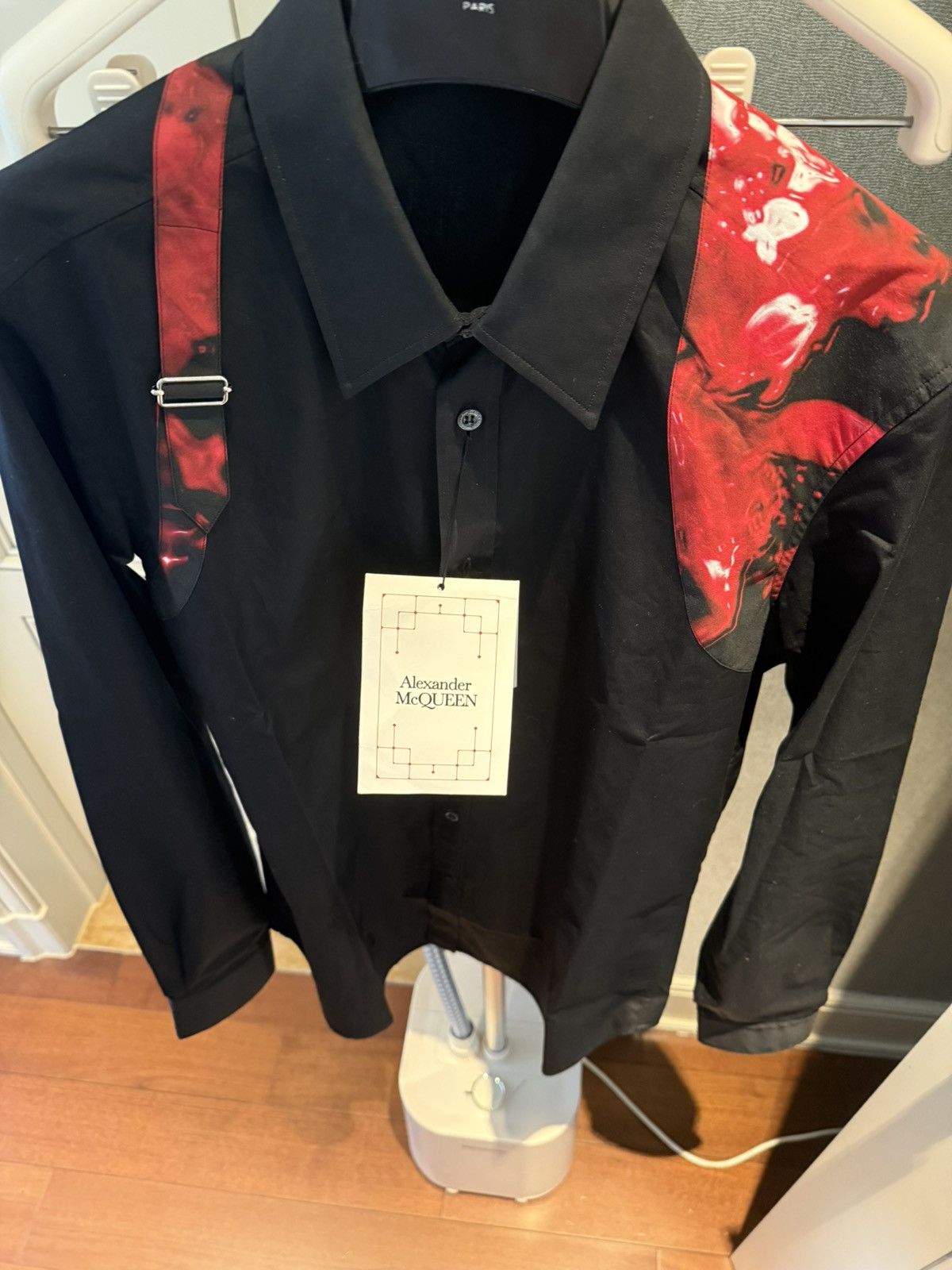 Alexander McQueen Harness cotton poplin shirt size 15++ Size US M / EU 48-50 / 2 - 9 Thumbnail