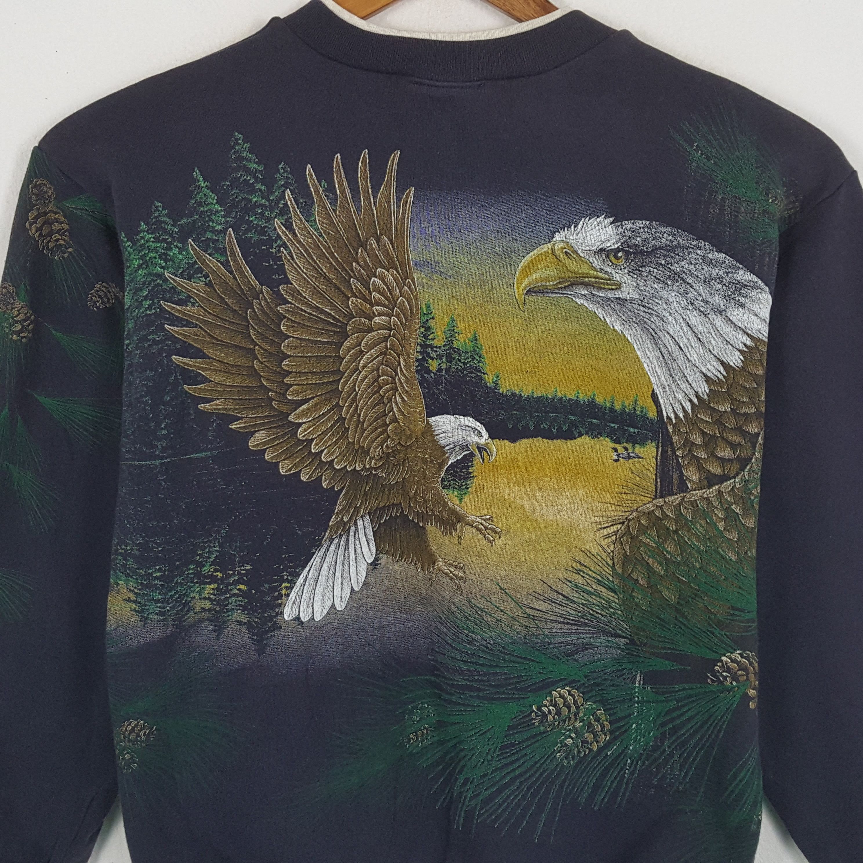 Vintage Vintage EAGLE ART Streetwear Full Print Style Sweatshirts Size US M / EU 48-50 / 2 - 4 Thumbnail
